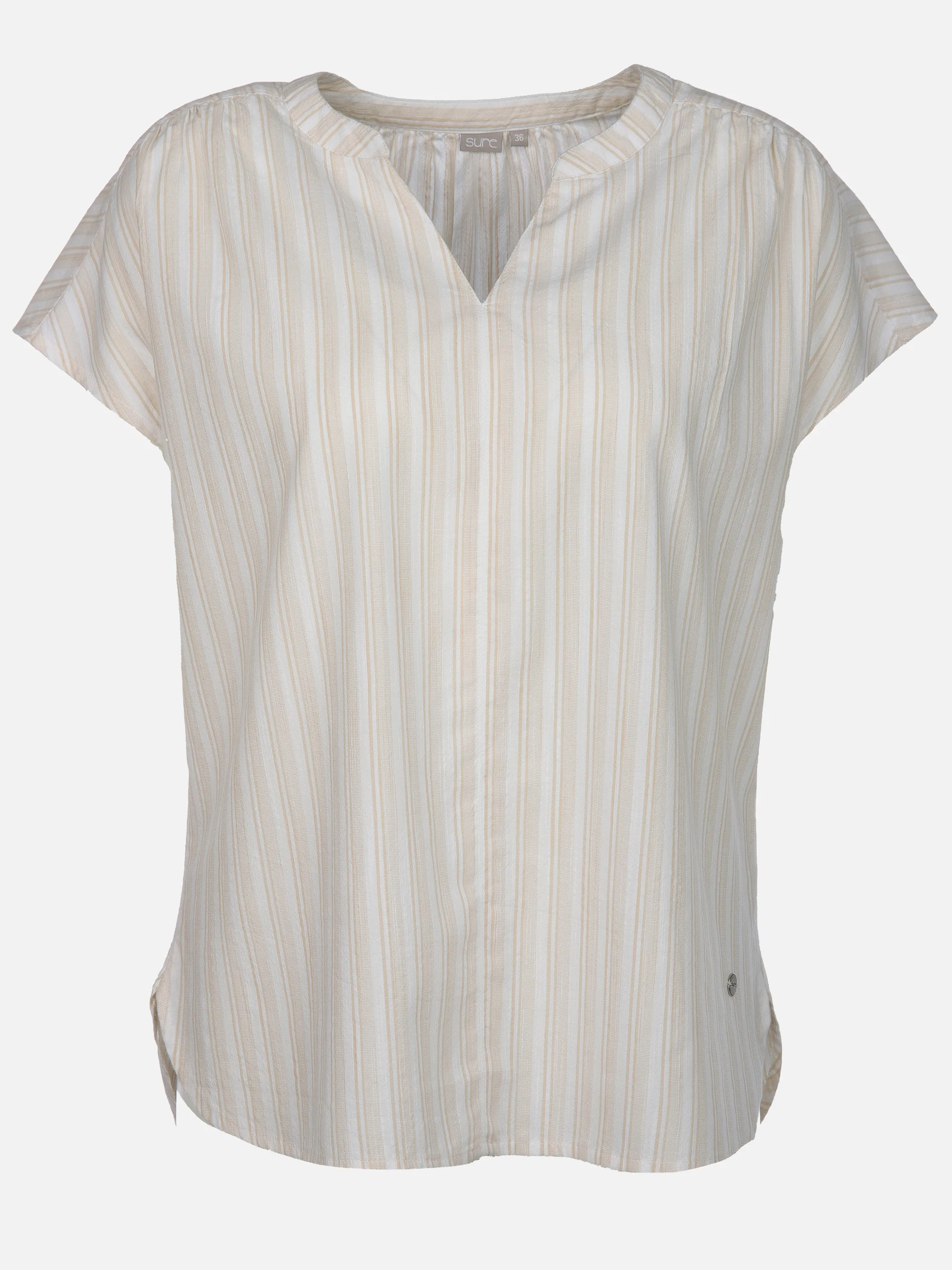 Sure Da-Streifen-Blusentop Beige 905665 BEIGE 1
