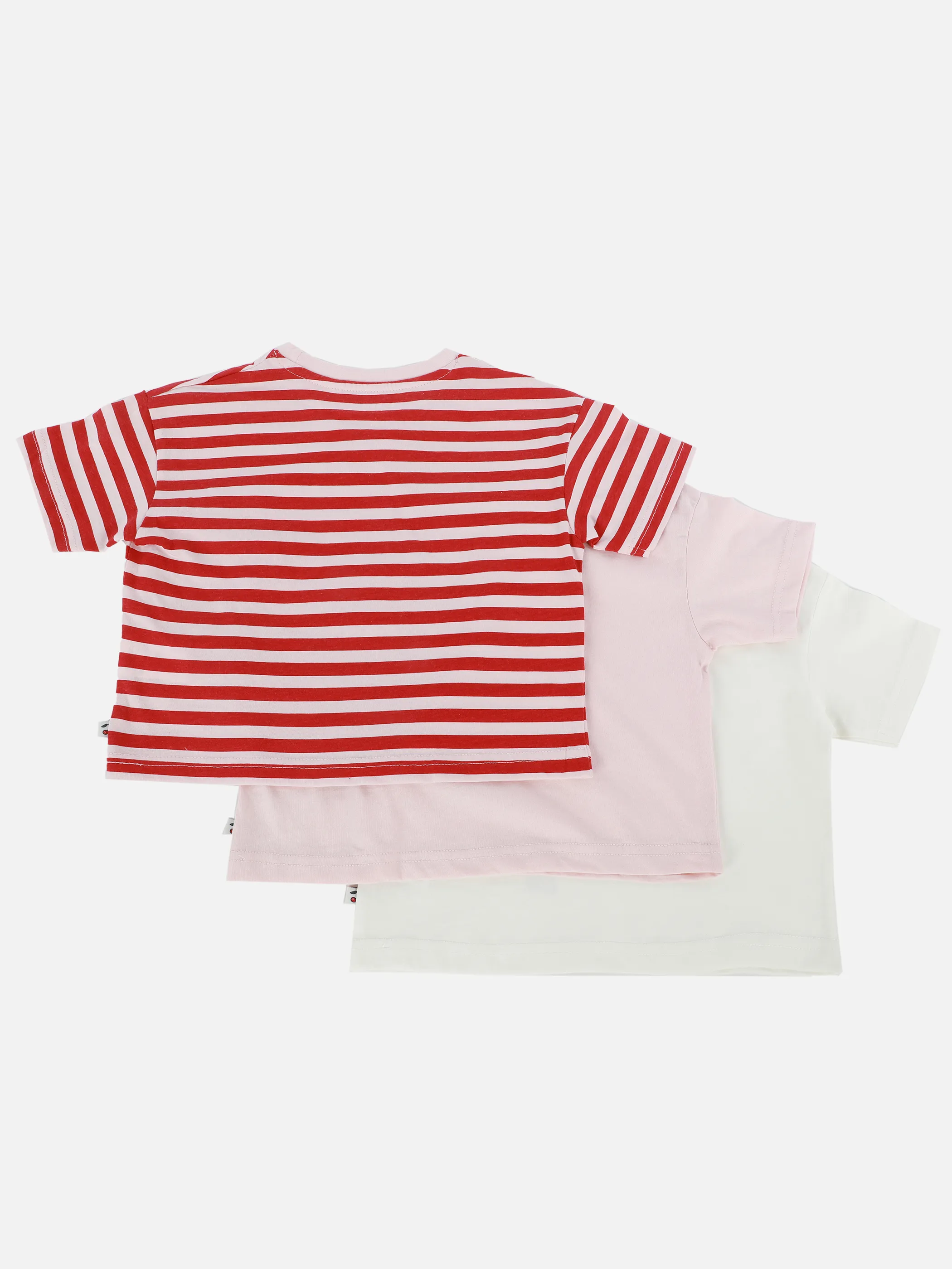 Stop + Go KM 3er Pack T-Shirts mehr. Styles mit Kirschdetail Bunt 907393 ROT/ROSA 2