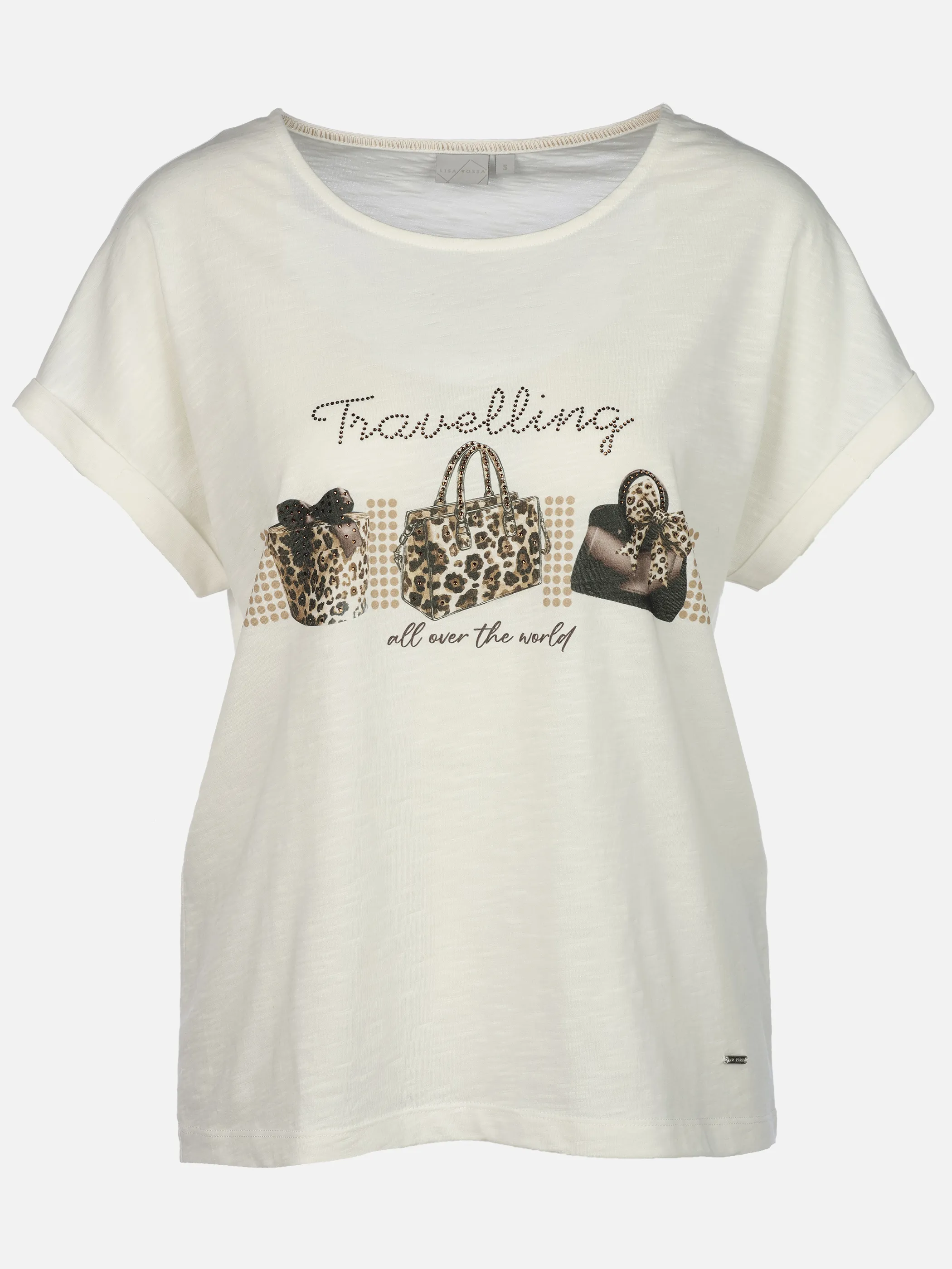 Lisa Tossa Da.T-Shirt m. Motivprint Weiß 930644 STAR WHITE 1