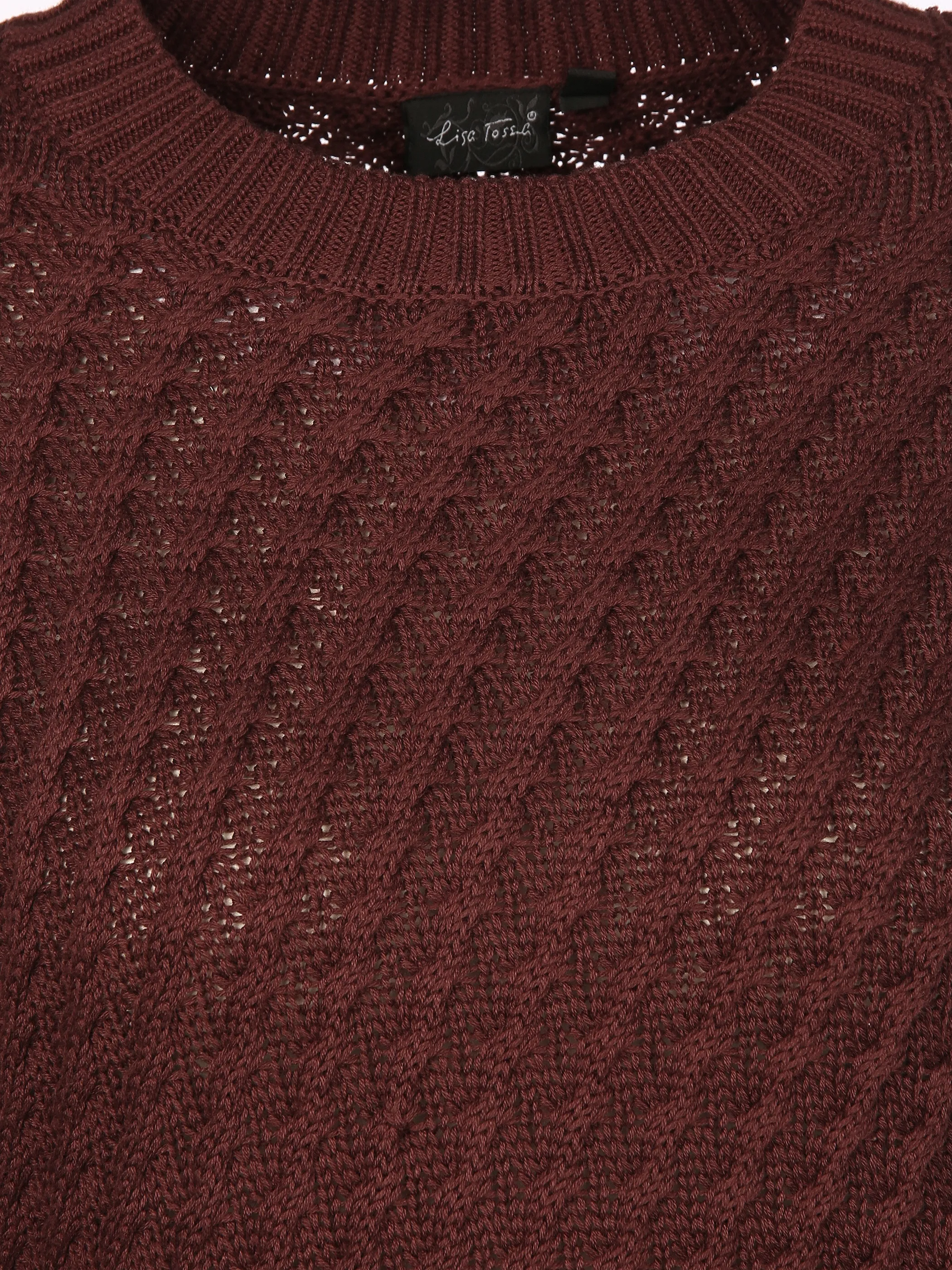 Lisa Tossa Da-Strickpullover Lila 913310 AUBERGINE 3
