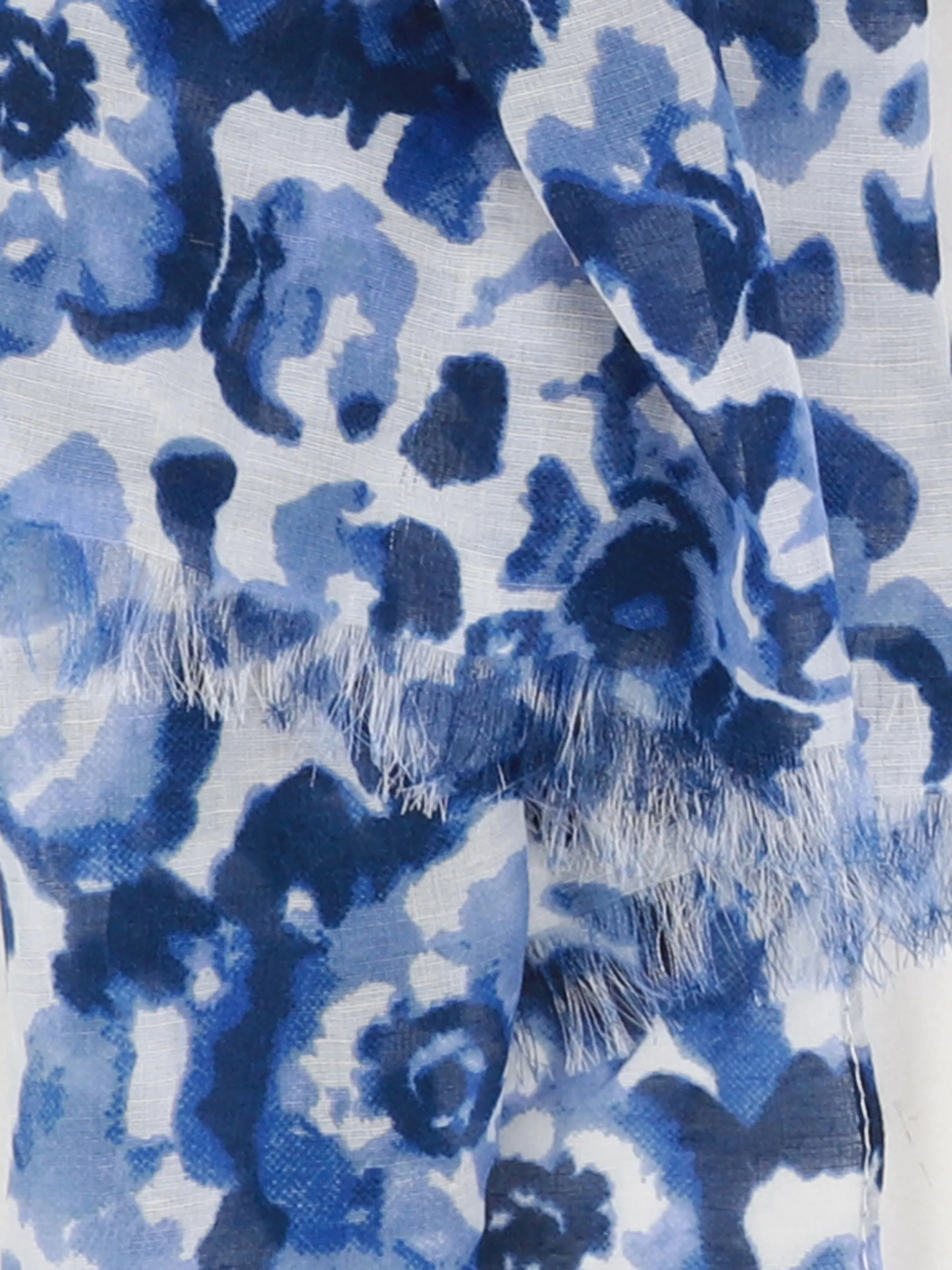 Lisa Tossa Da-Schal mit Blumen Druck Blau 906519 BLUE 2