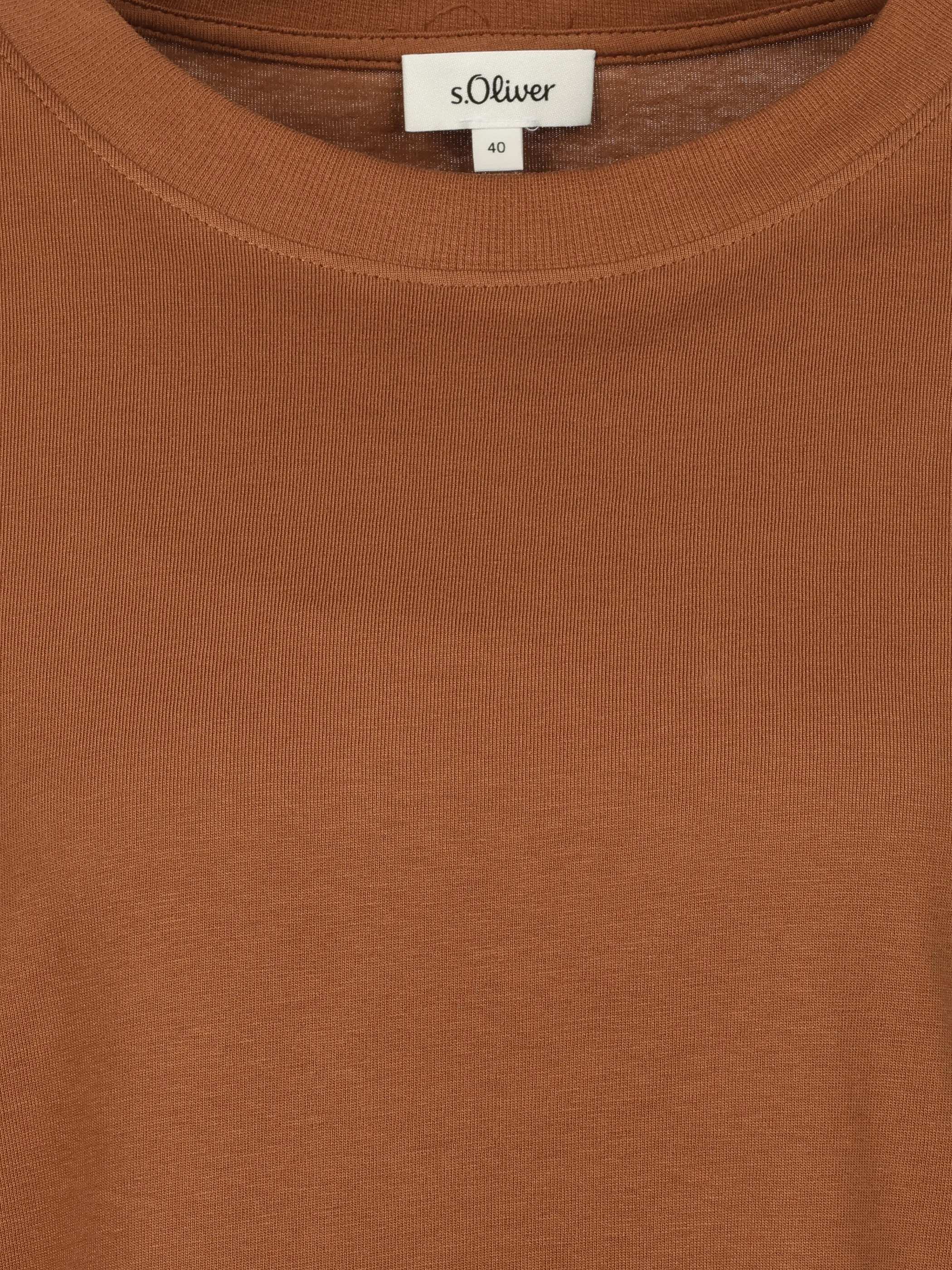 s.Oliver 2184731 T-Shirt, Uni Braun 930461 8830 3