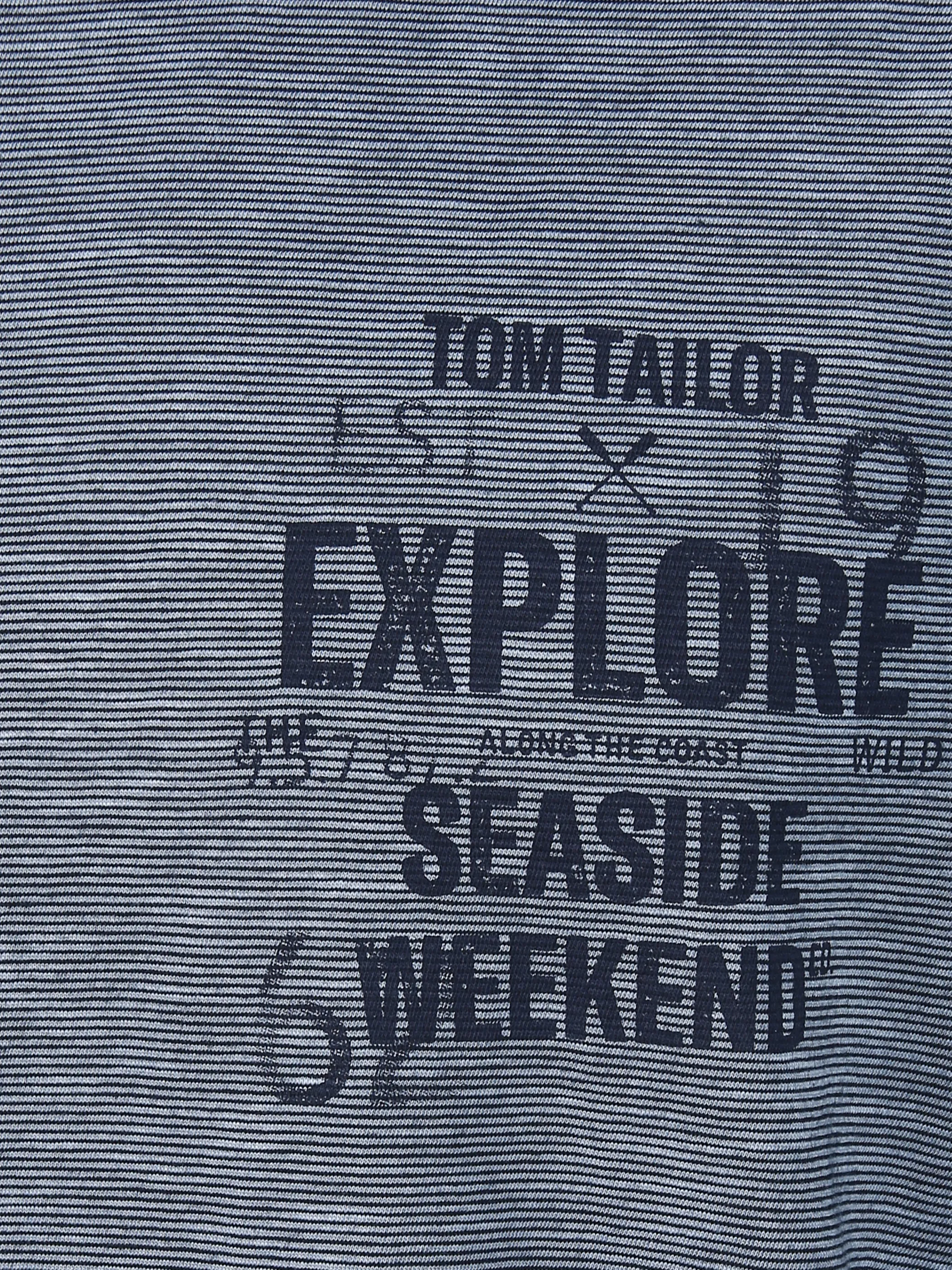 Tom Tailor 1025428 striped t-shirt with o Blau 850235 20561 3