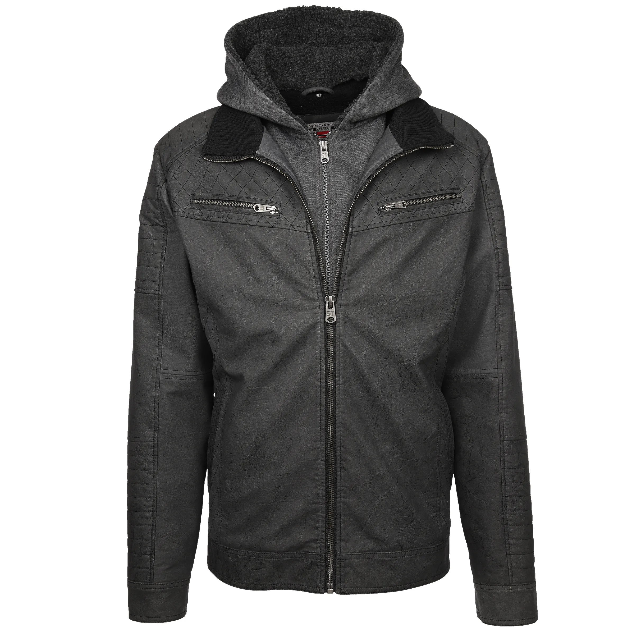 Southern Territory He. PU-Bikerjacke 2in1 Kapuze Grau 880589 GRAU 1 Southern Territory He. PU-Bikerjacke 2in1 Kapuze Grau 880589 GRAU 1