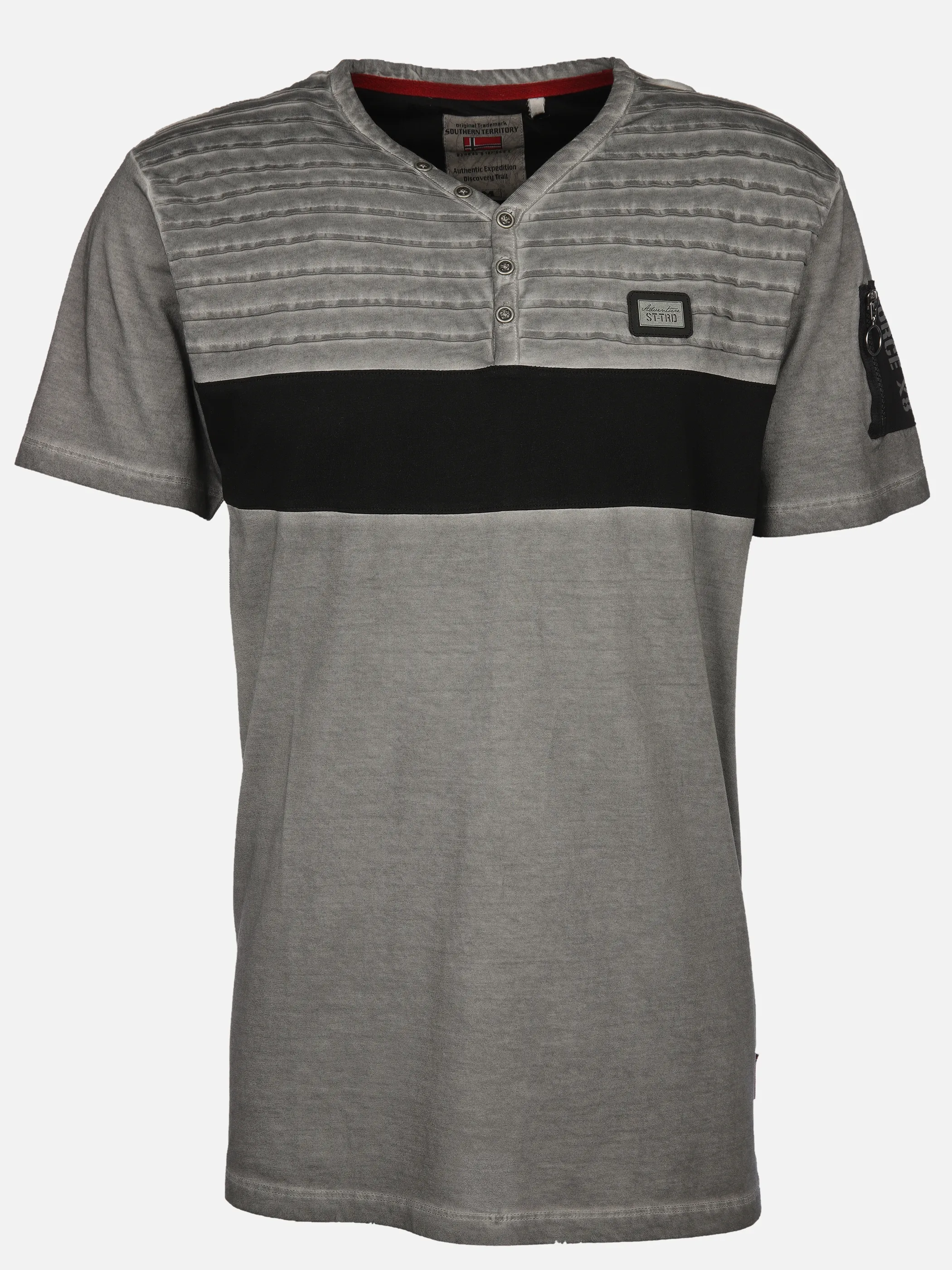 Southern Territory He. Henleyshirt 1/2 Arm cut+sewn washer Grau 910618 GRAU 1 Southern Territory He. Henleyshirt 1/2 Arm cut+sewn washer Grau 910618 GRAU 1