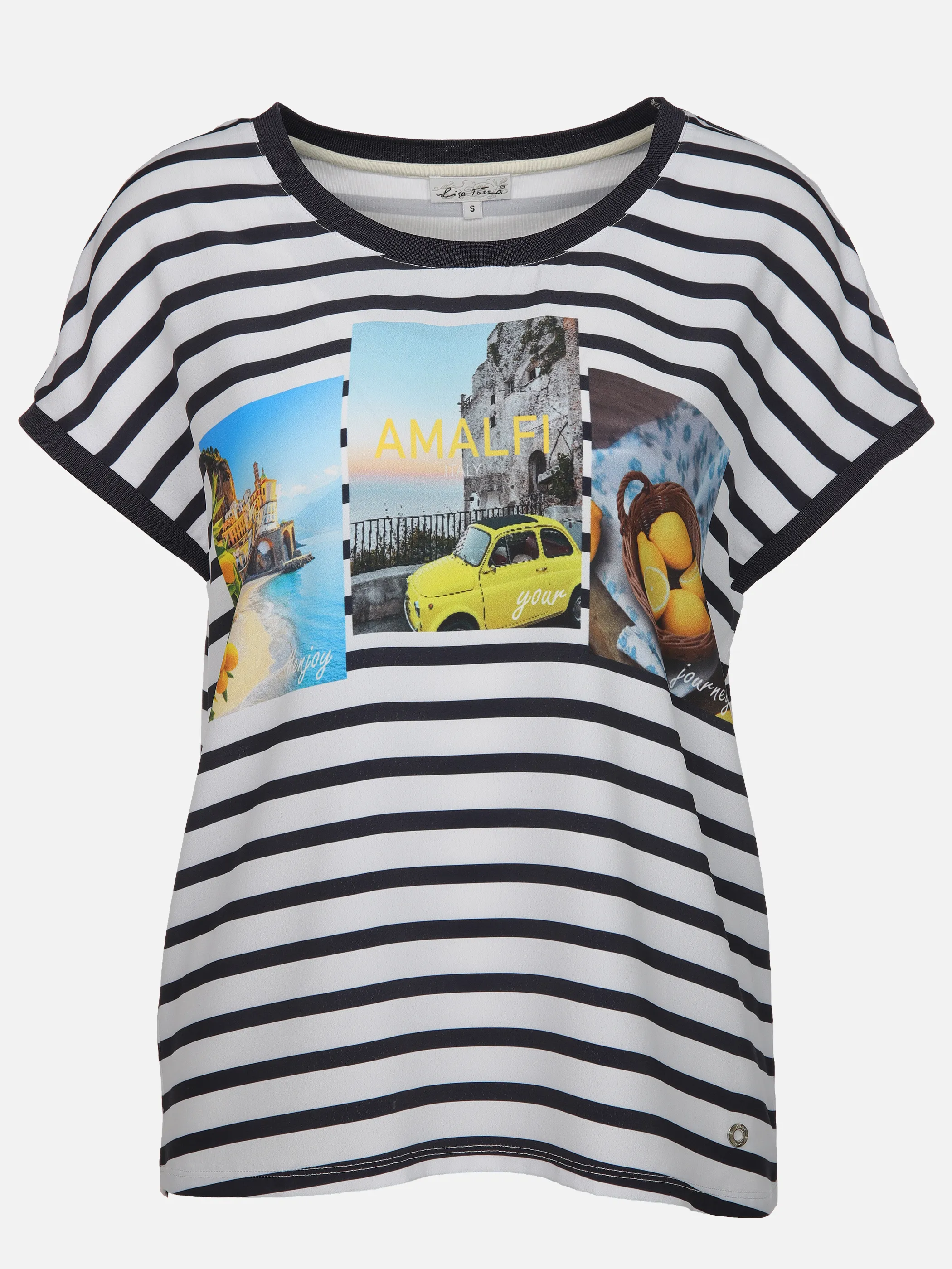 Lisa Tossa Da-Shirt aus Materialmix Marine 908741 MARINE 1