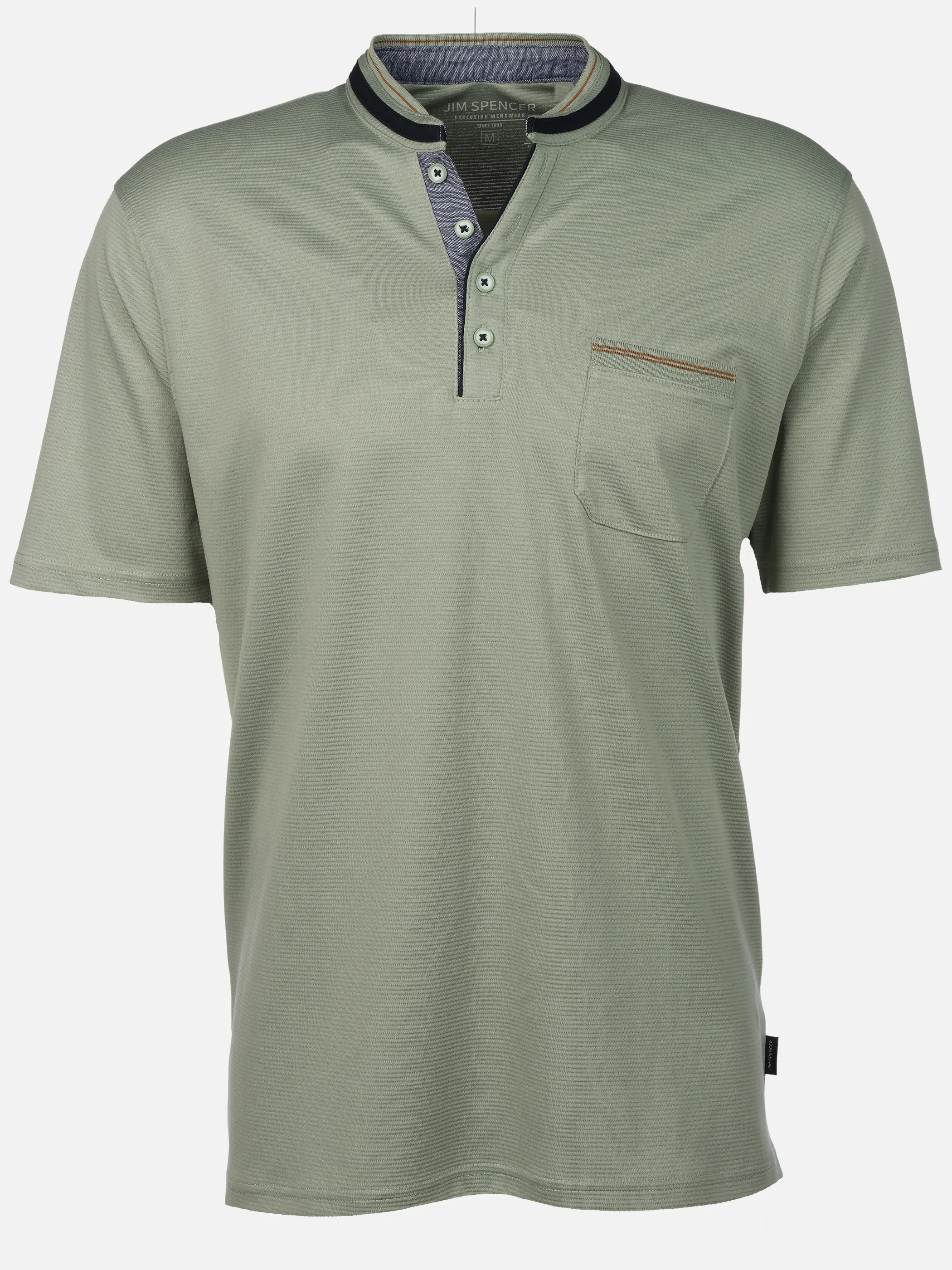 Jim Spencer He. Henleyshirt 1/2 Arm Premium Grün 922565 MINT 1