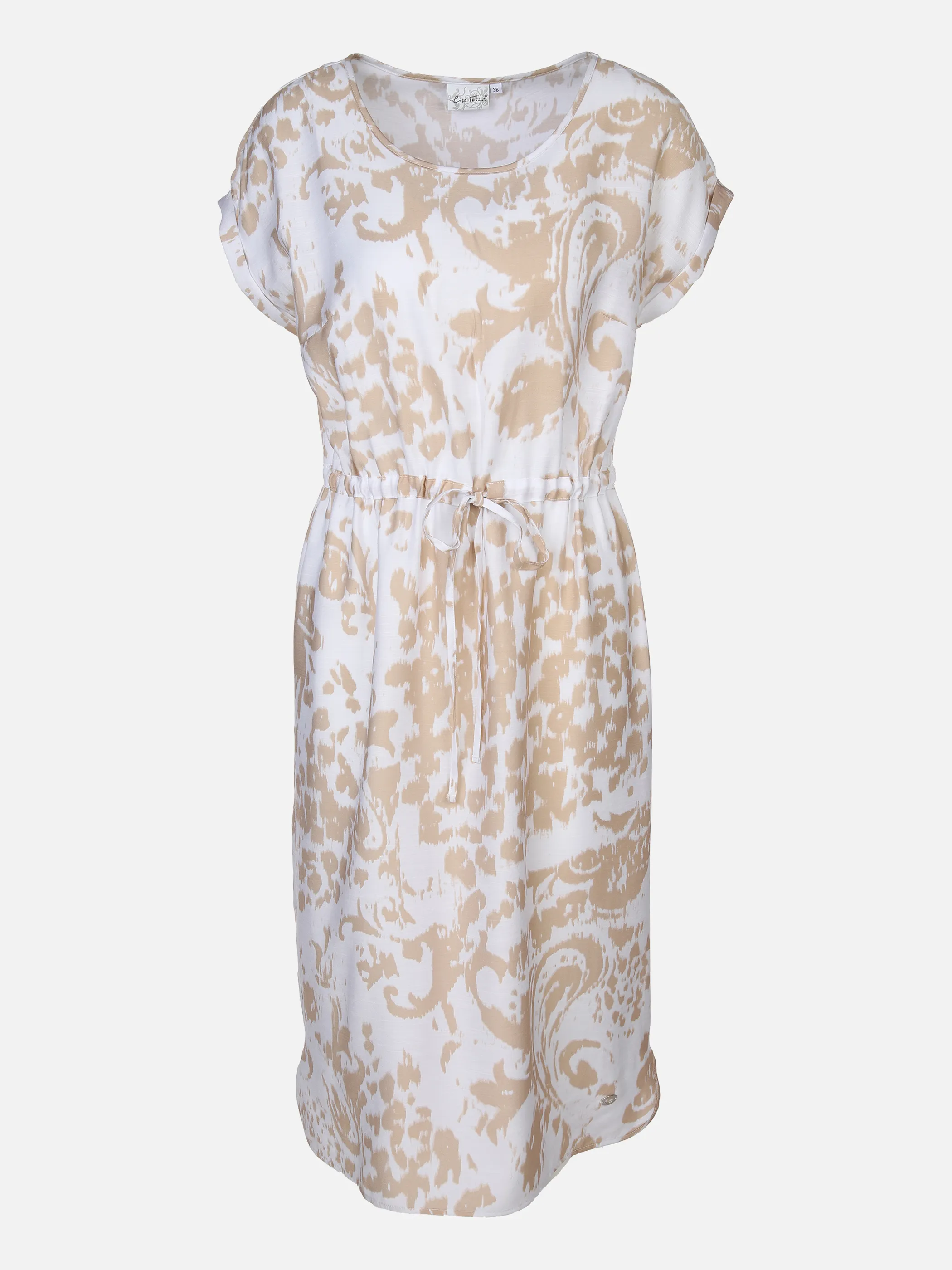 Lisa Tossa Da-Kleid mit Bindeband Weiß 874342 WEIß/CAMEL 1 Lisa Tossa Da-Kleid mit Bindeband Weiß 874342 WEIß/CAMEL 1