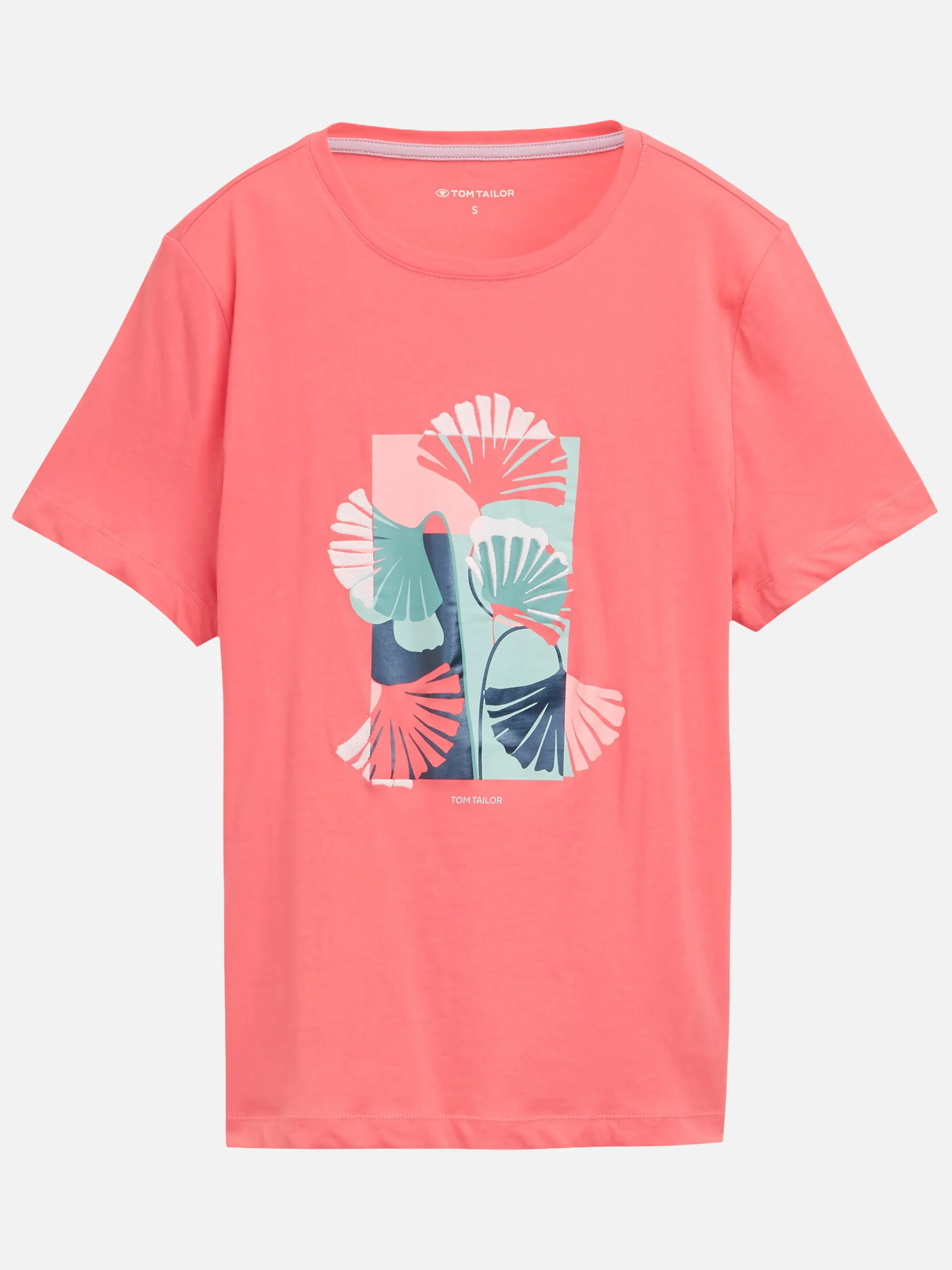 Tom Tailor 1051799 NOS T-shirt crew neck front print Pink 922030 40029 3