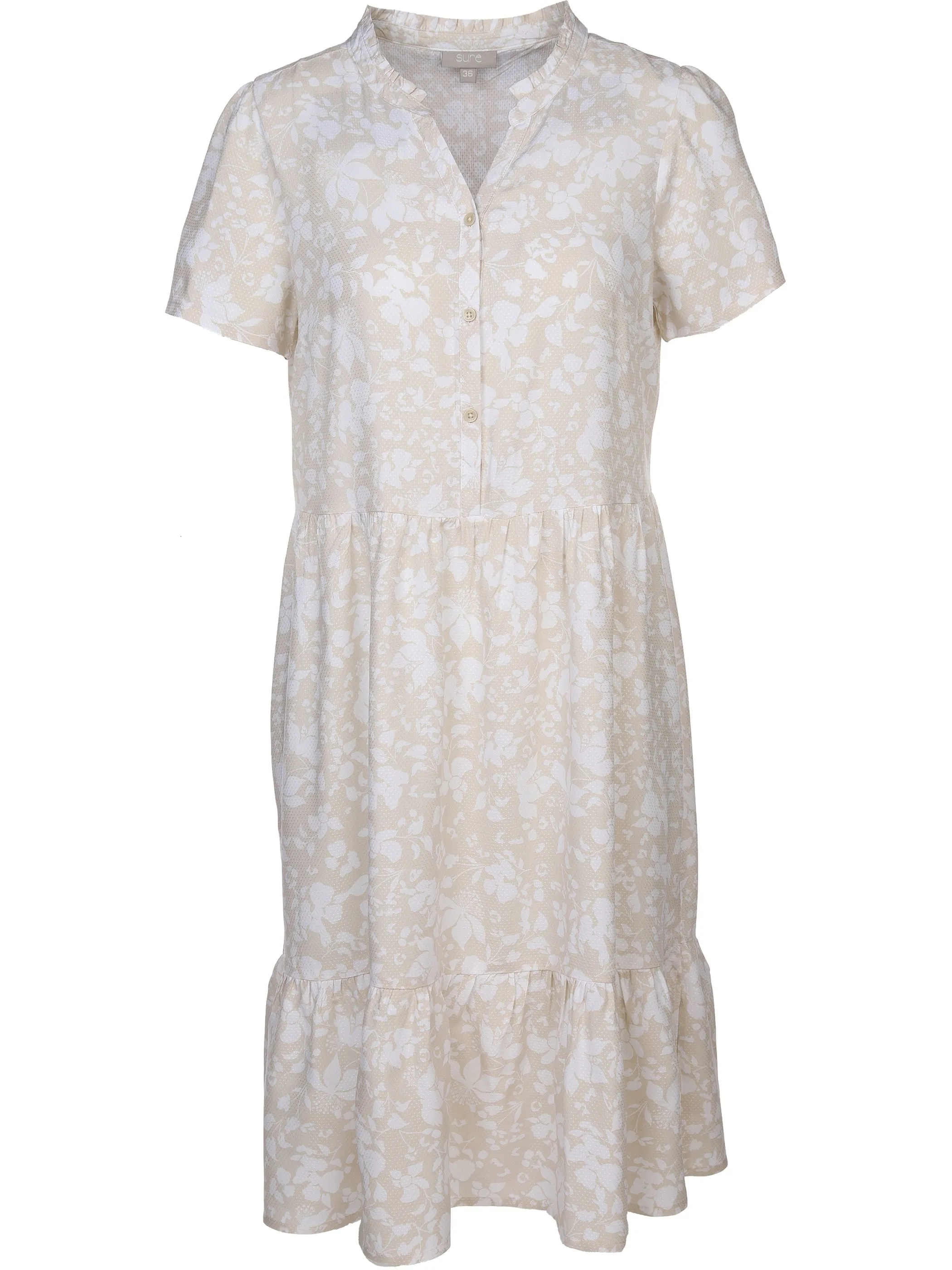 Sure Da-Midi-Kleid m.Print und 1/2 Beige 876909 PRINT 2 1