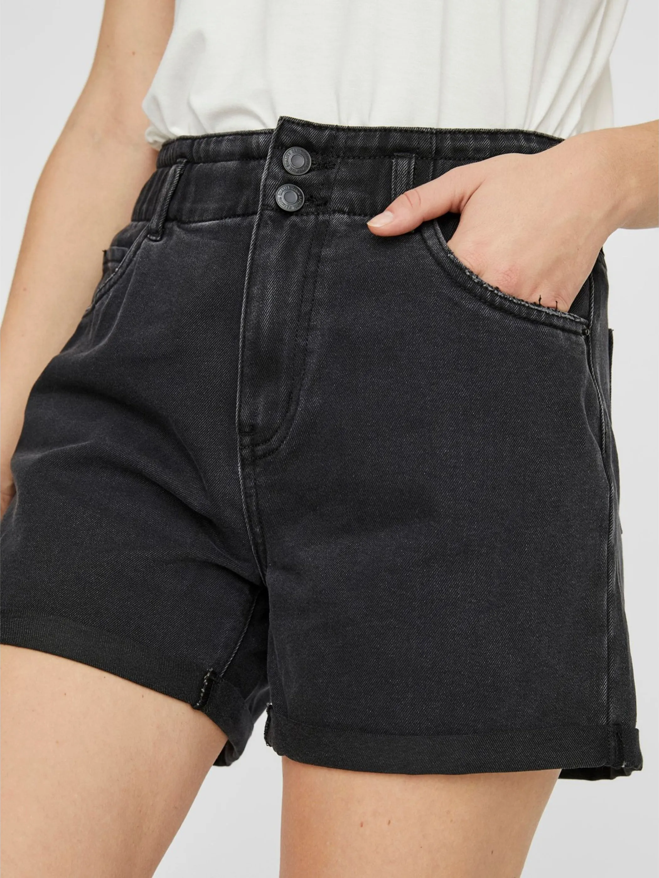 Vero Moda 10227672 VMJOANA HR ELASTIC SH Schwarz 832975 177868 3