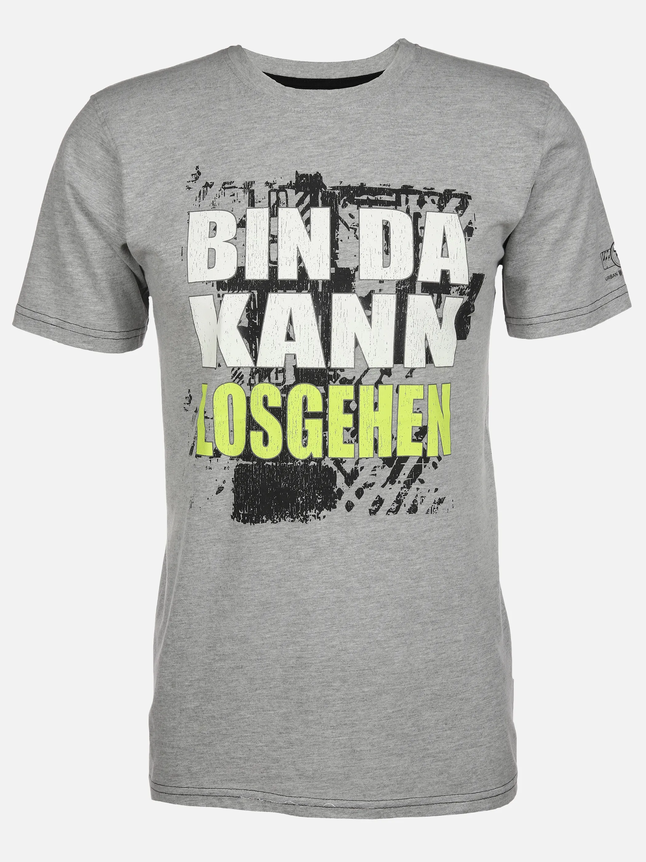Worker He. T-Shirt 1/2 Arm Sprüche Grau 889118 SILVER GRE 1