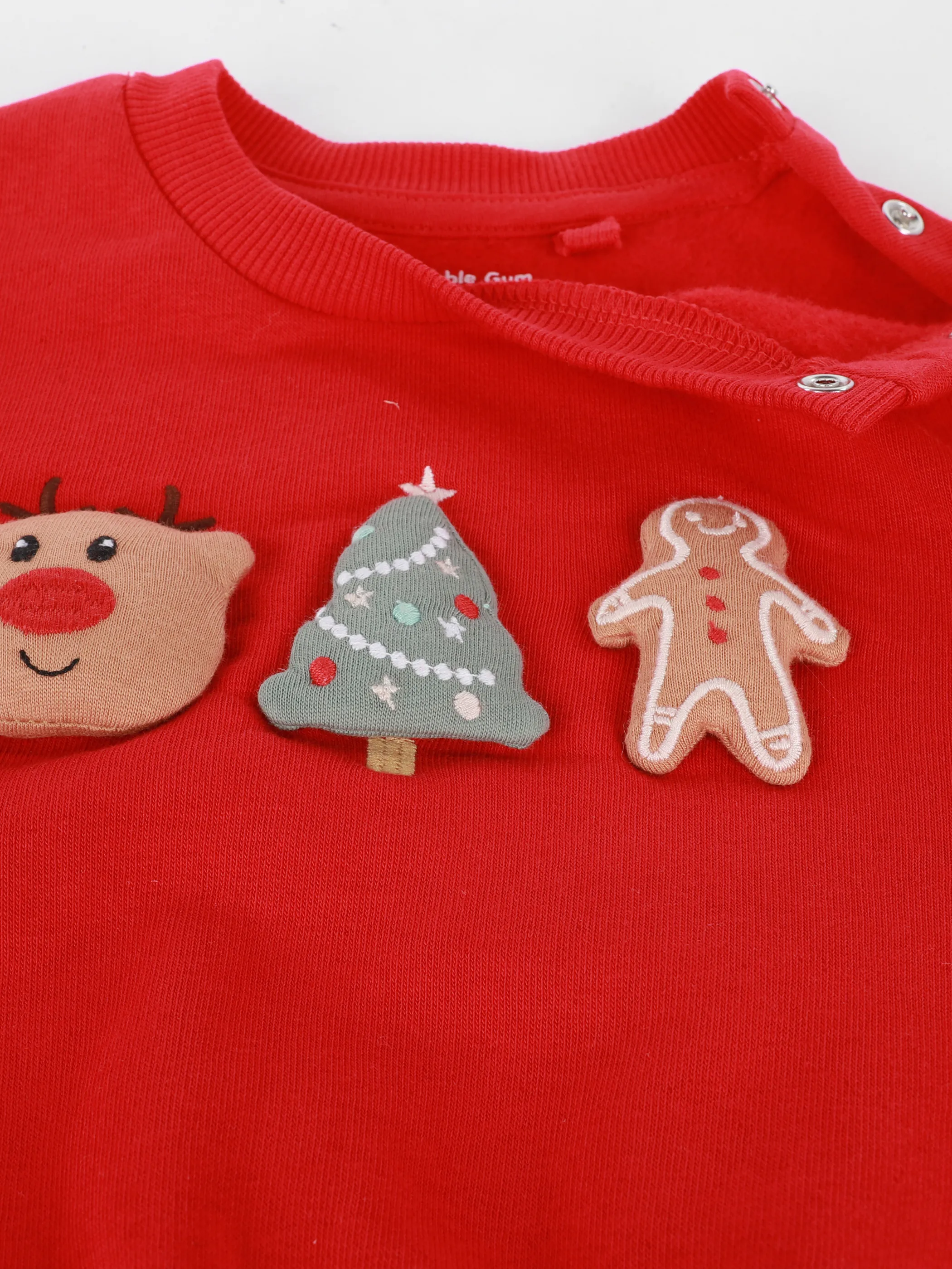 Bubble Gum BU Weihnachtsset; Sweatshirt mit Appli. + Leggings Rot 916322 ROT/BRAUN 3