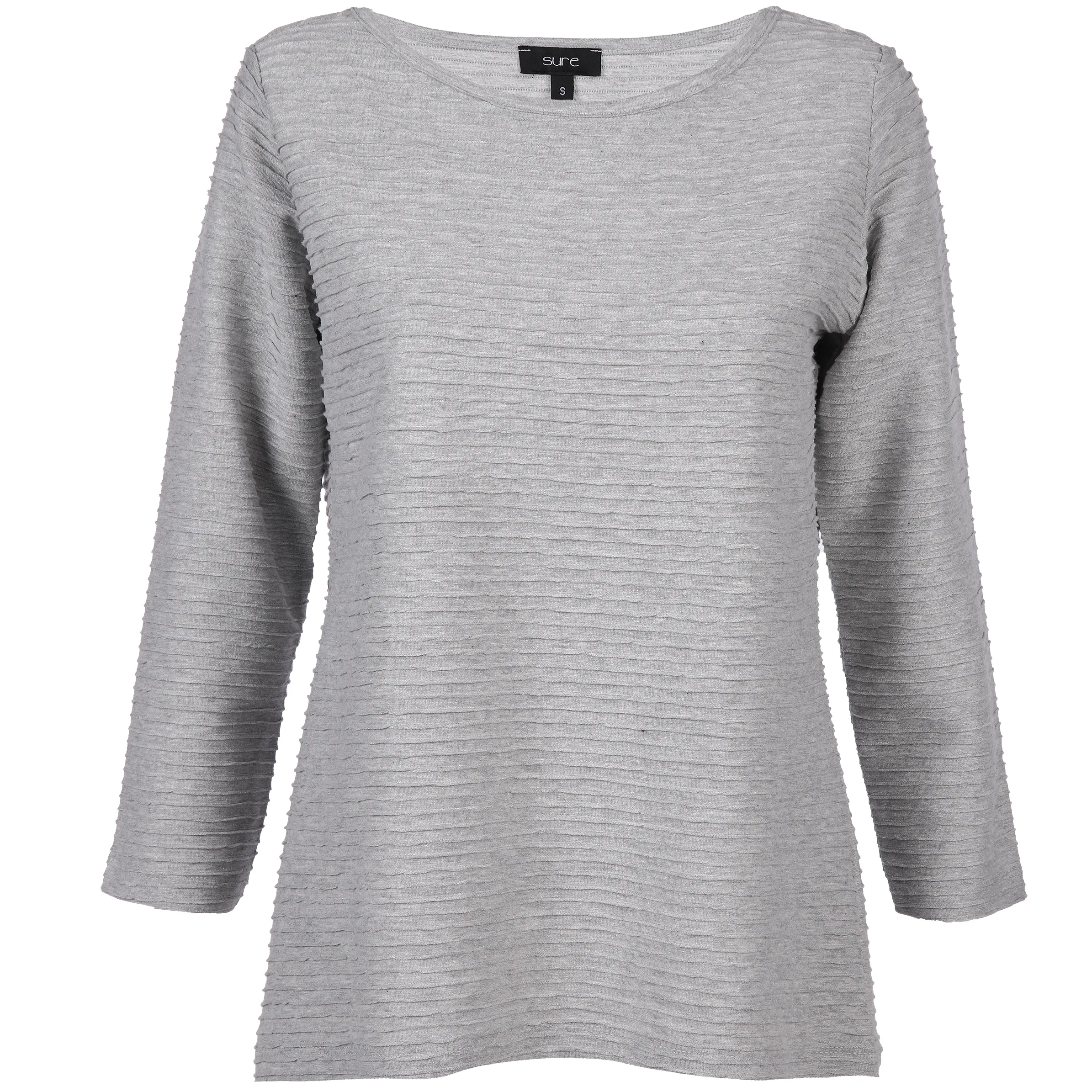 Sure Da-Struktur-Shirt 3/4 Arm Grau 822897 SILVER MEL 1 Sure Da-Struktur-Shirt 3/4 Arm Grau 822897 SILVER MEL 1