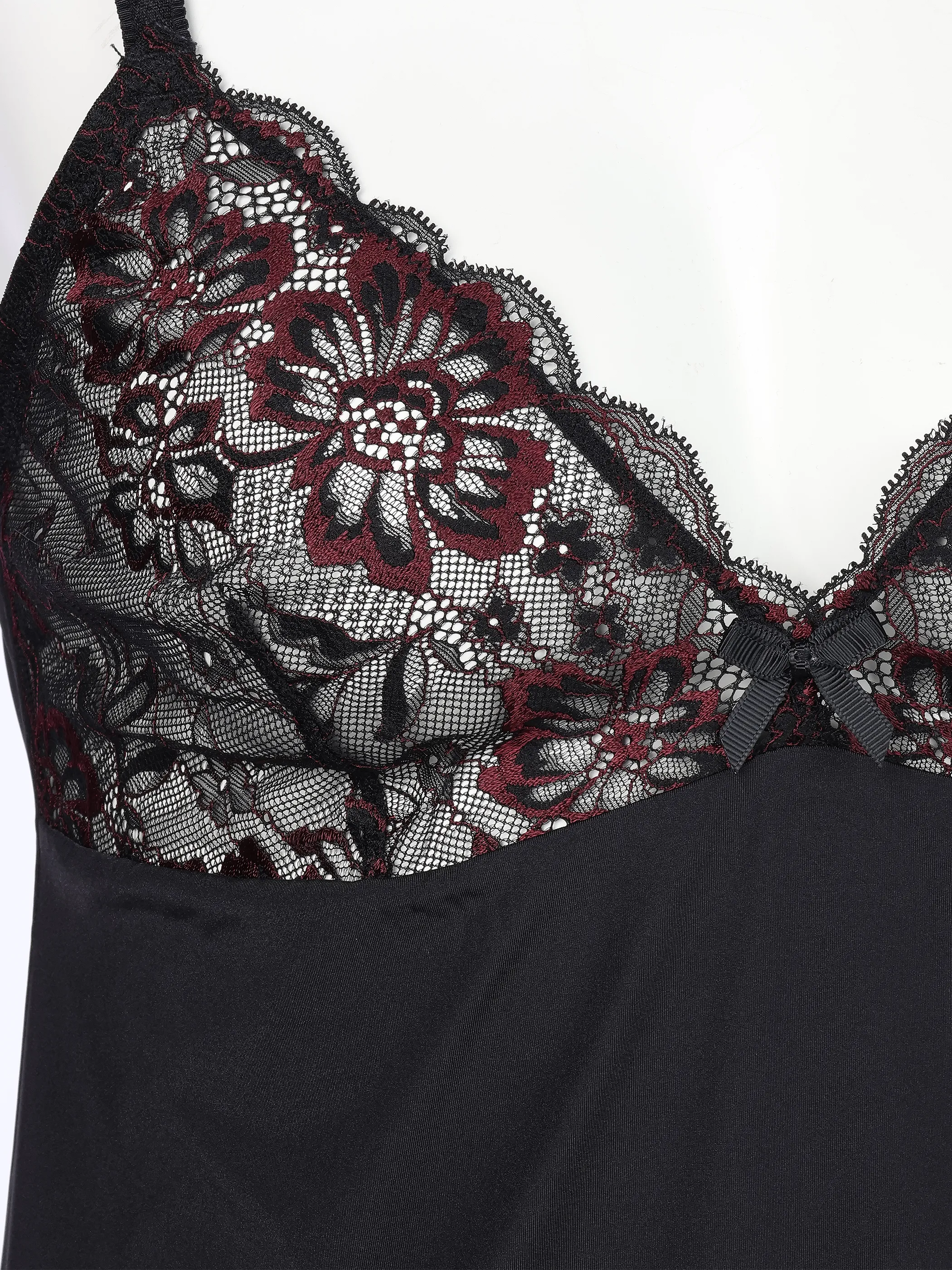 Sure Da Nachthemd mit Spitze Micro Schwarz 913600 500 3