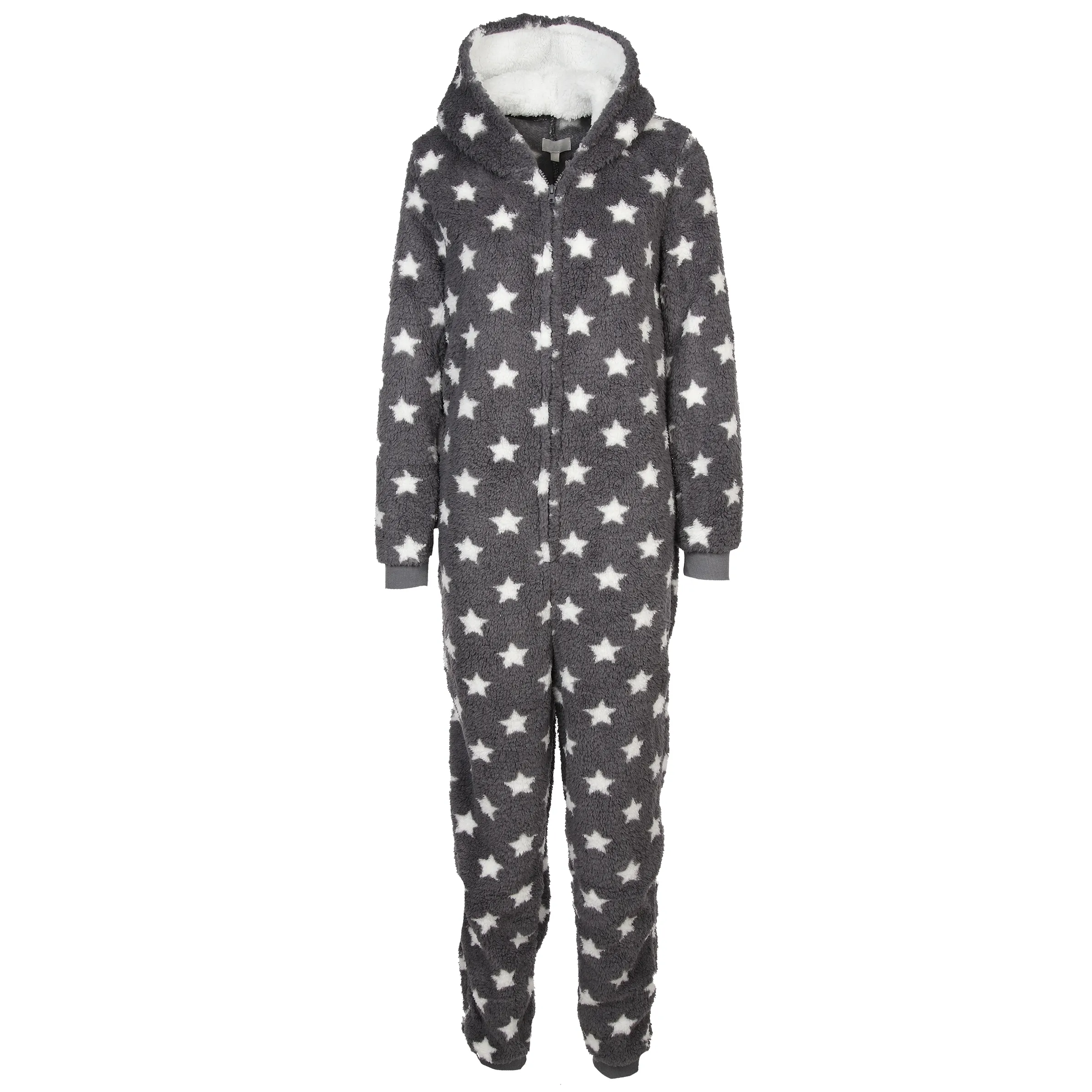 Sure Fleece Kuschel-Jumpsuit mit Kapuze Grau 885477 GR/CR 1
