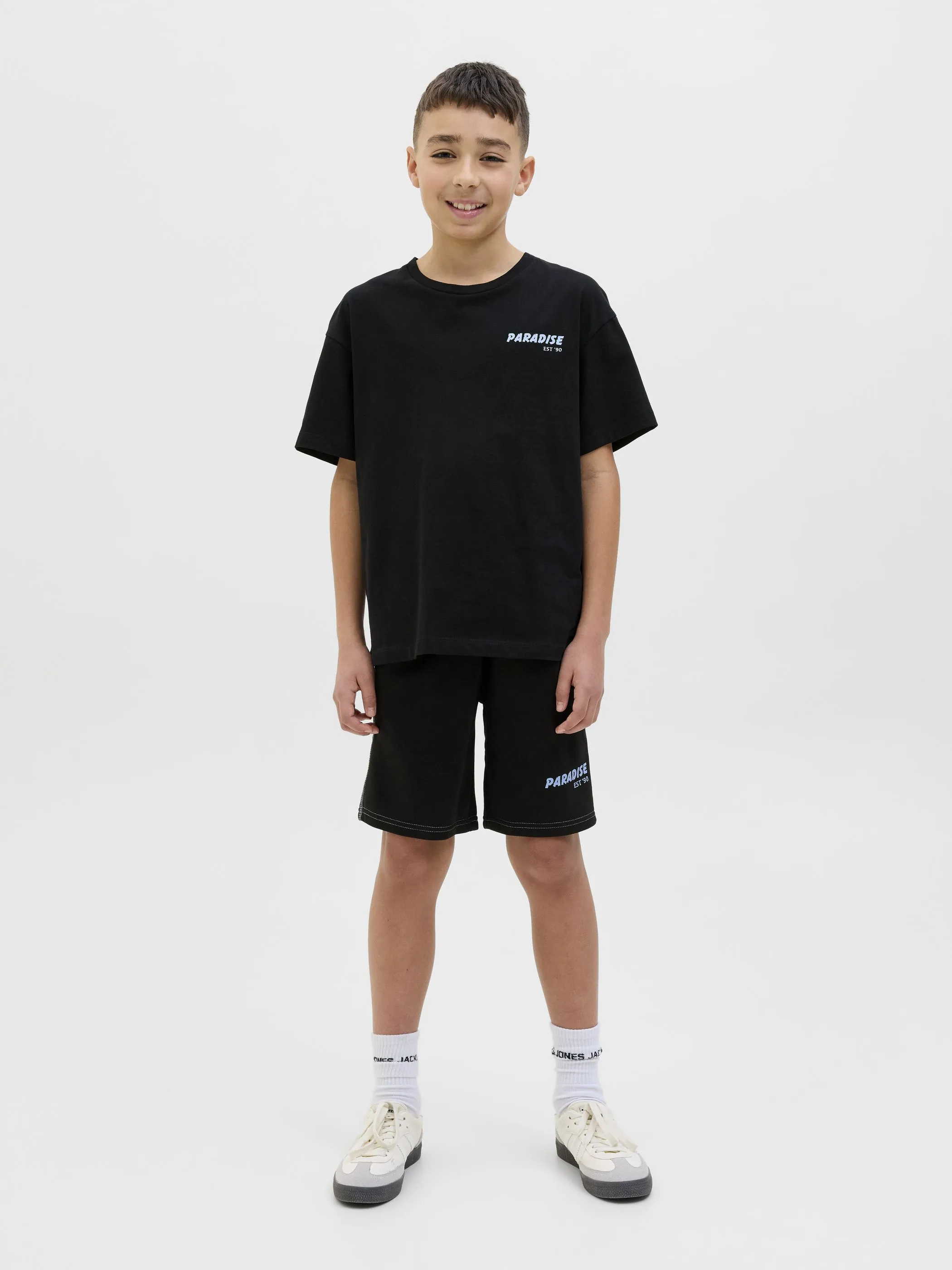 Jack&Jones Junior 12269835 JJCHARGE PRINTED TEE Schwarz 907280 178012 4