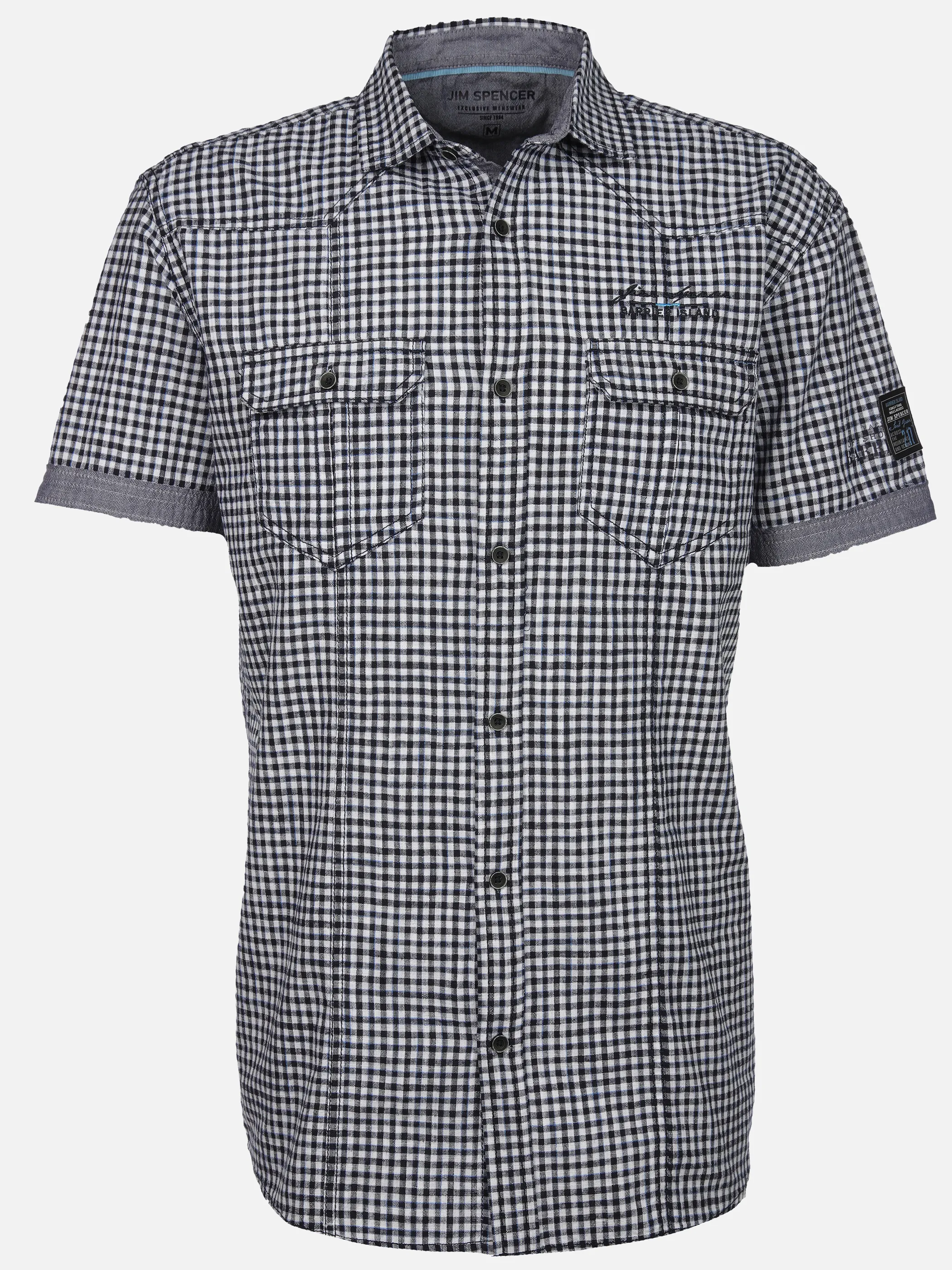 Jim Spencer He. Freizeithemd 1/2 Arm slub Schwarz 910899 BLACK 1 Jim Spencer He. Freizeithemd 1/2 Arm slub Schwarz 910899 BLACK 1