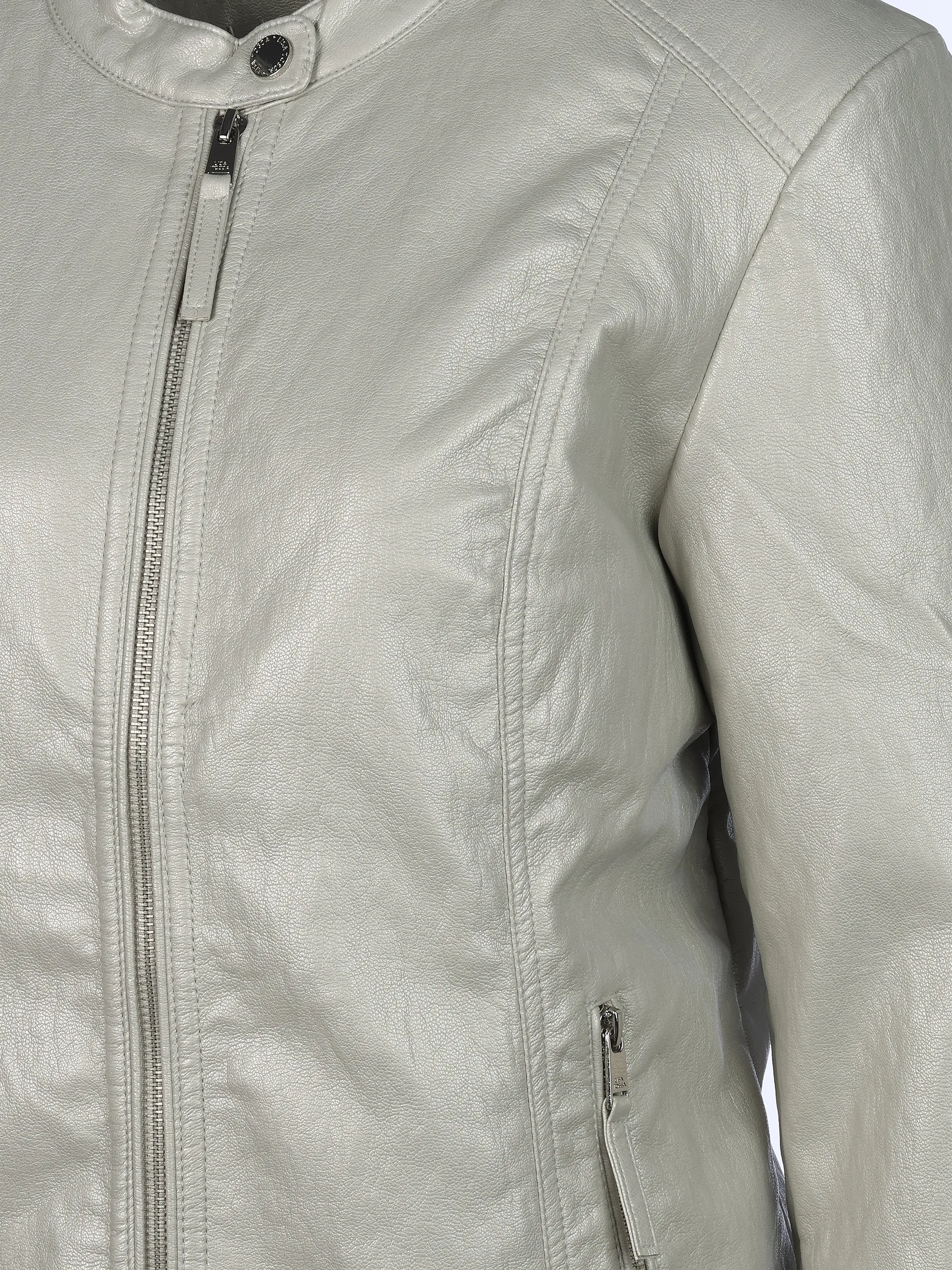 Lisa Tossa Da-Kunstlederjacke Grau 920558 0195 4