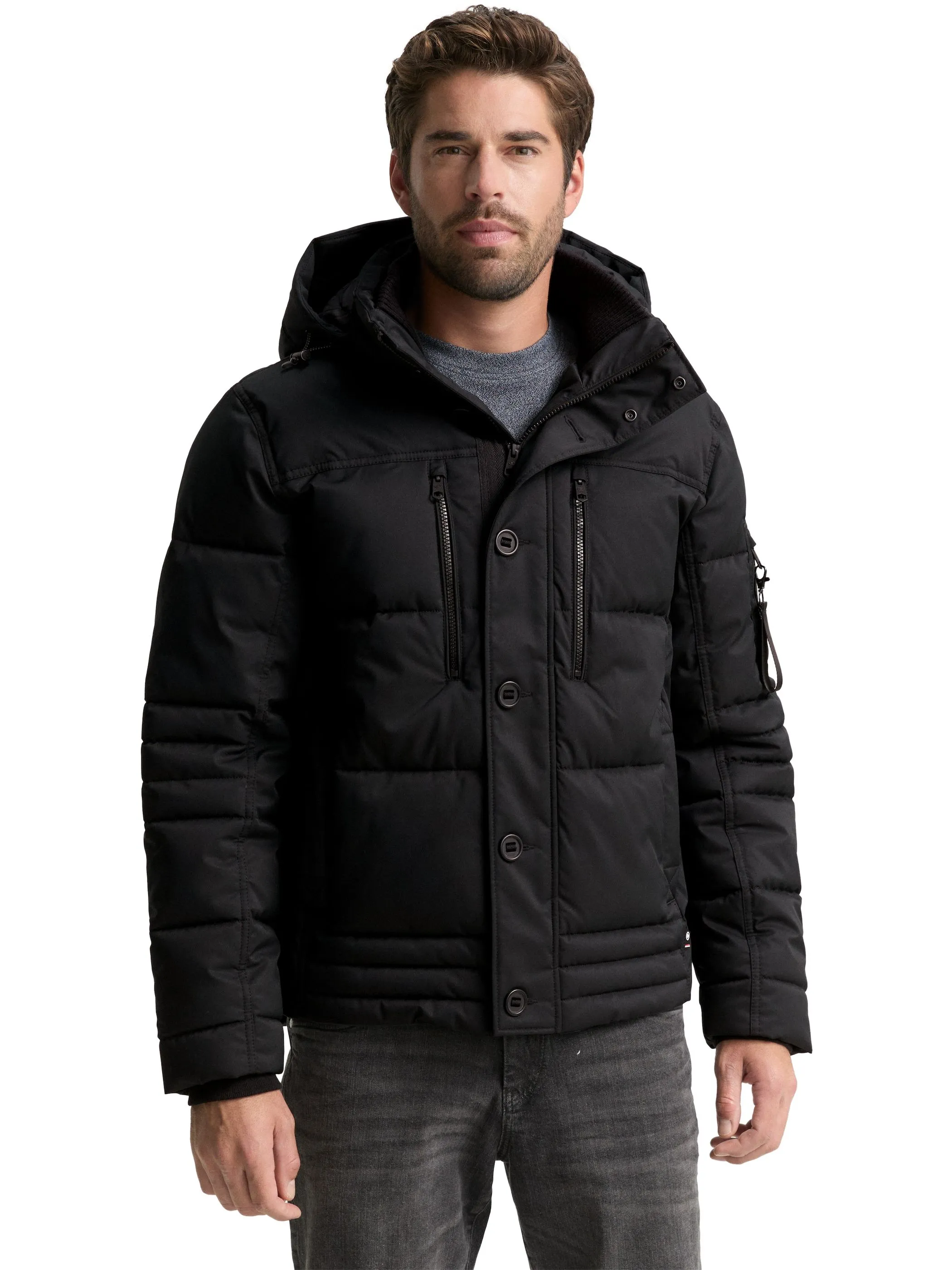 Tom Tailor 1046971 puffer jacket with hood Schwarz 914676 29999 5