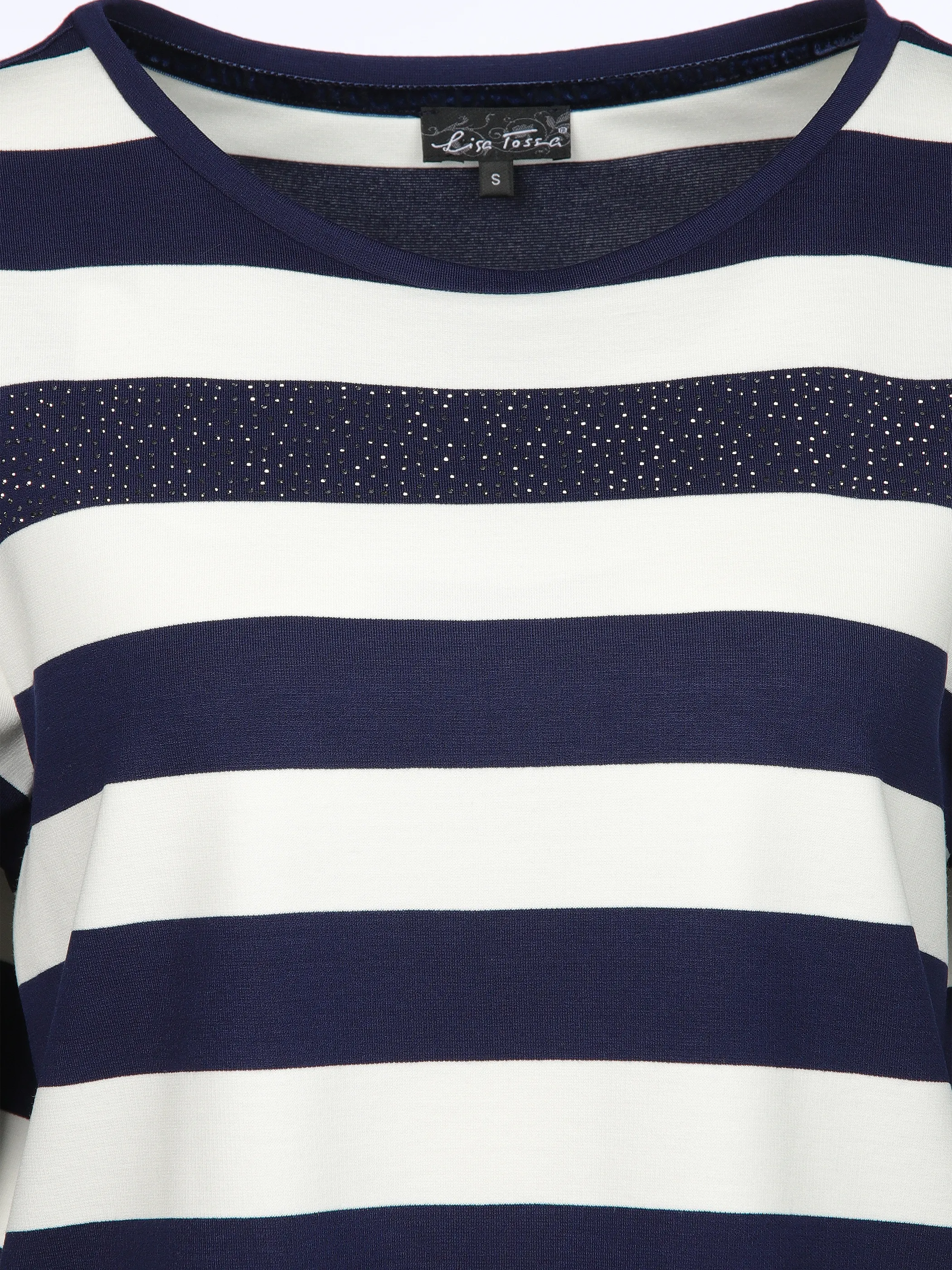 Lisa Tossa Da-Ringel-Shirt m. Straß Marine 915439 MILK 3