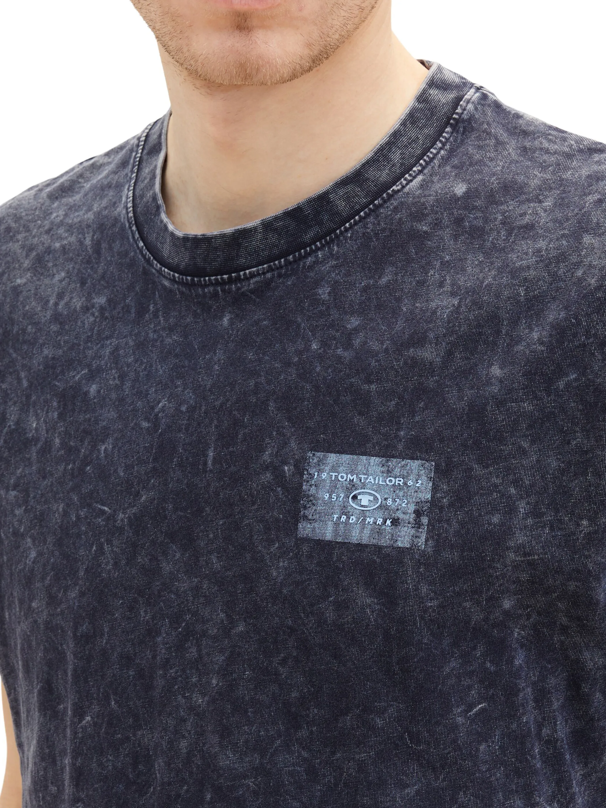 Tom Tailor 1036431 washed t-shirt with print Blau 880536 10668 3 Tom Tailor 1036431 washed t-shirt with print Blau 880536 10668 3