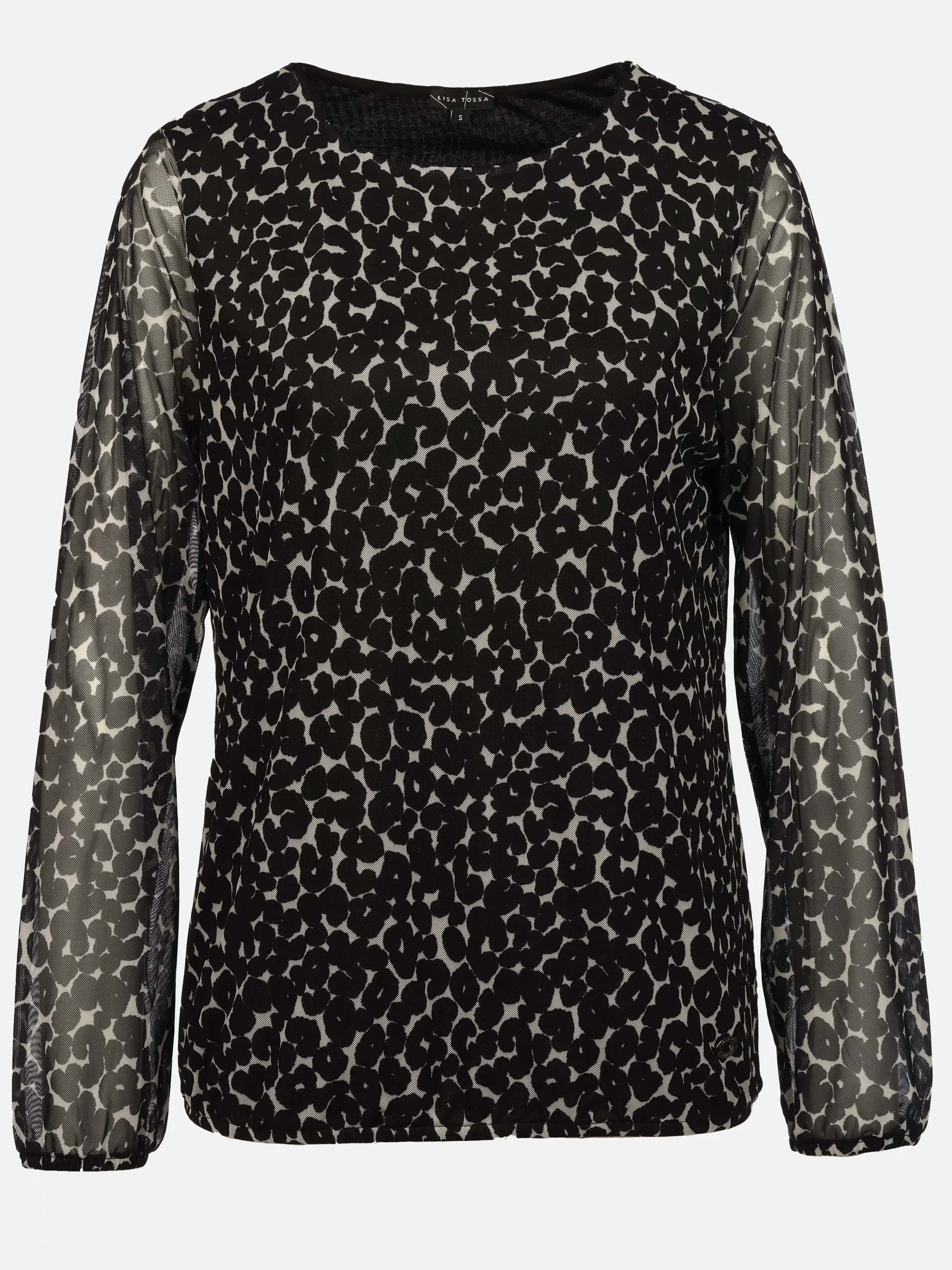 Lisa Tossa Da-Meshshirt m. Print Schwarz 921073 BEAUTY 1
