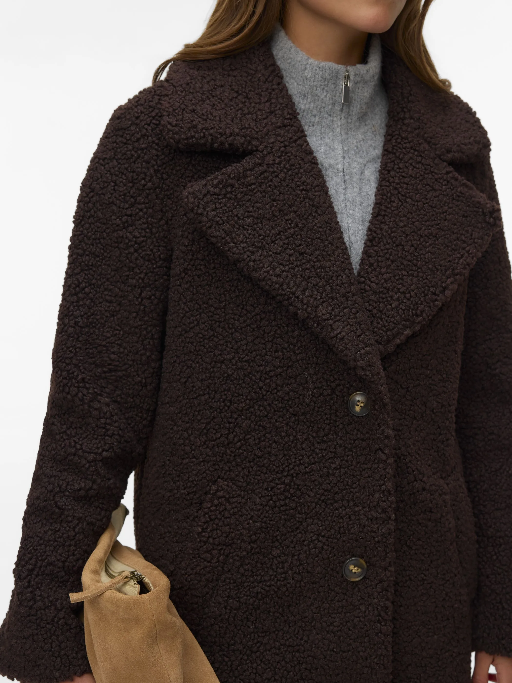 Vero Moda 10289938 VMKYLIE AW23 TEDDY CO Braun 887824 297957 3