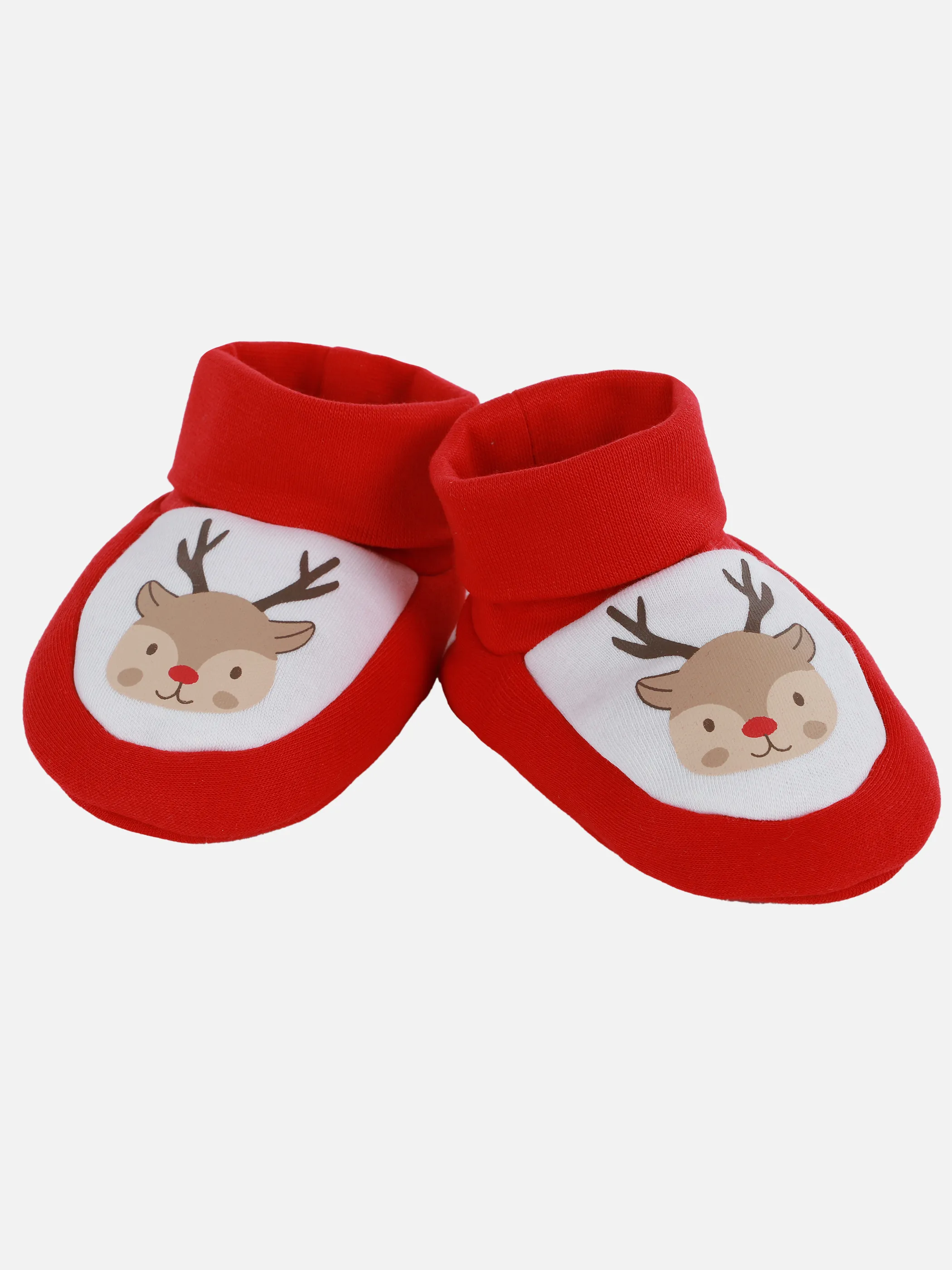 Bubble Gum Baby Unisex Weihanchtssocken mit Rentiermotiv Rot 901406 ROT 1
