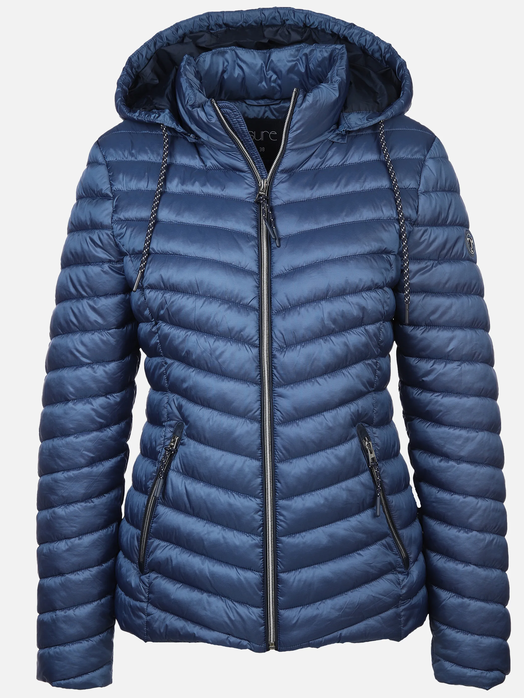 Damen Steppjacke mit abnehmbarer Kapuze 46 890026-blue-5