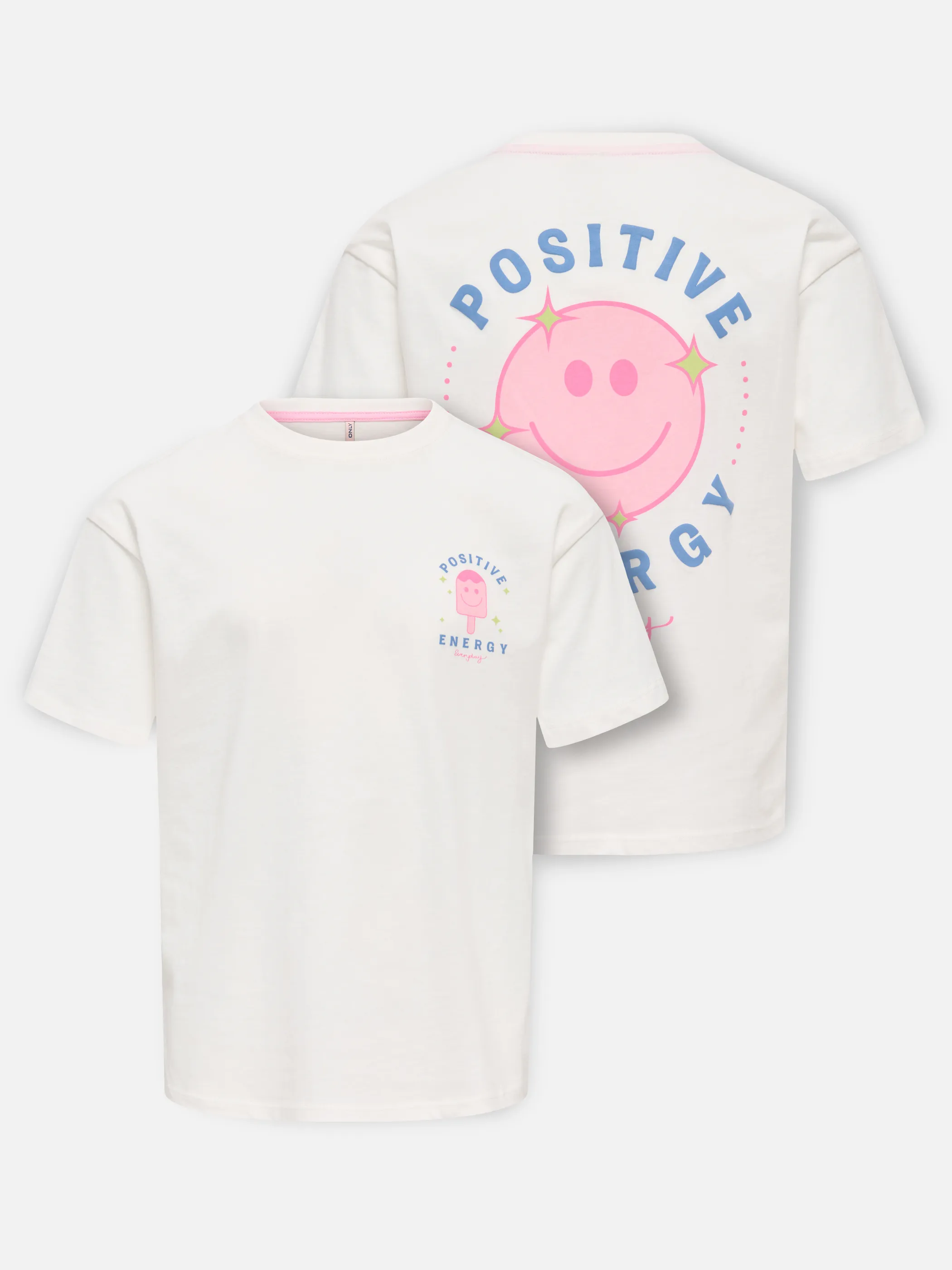 Kids Only 15374921 KOGROSITA LIFE S/S LOOSE PRINT TOP Weiß 927563 177922002 2