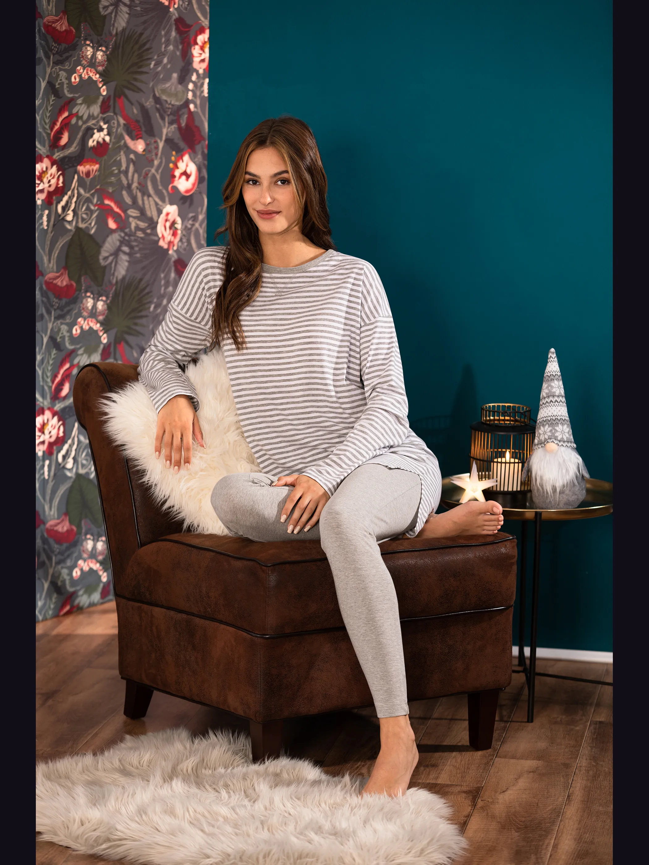Sure Da Pyjama Longshirt und Leggin Grau 870316 GREY 4 Sure Da Pyjama Longshirt und Leggin Grau 870316 GREY 4
