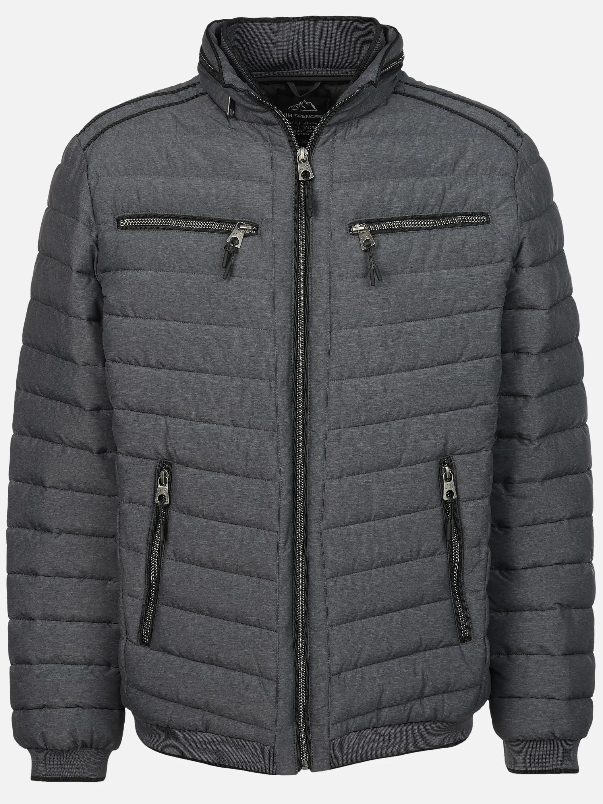 Jim Spencer He. Steppblouson melange scuba Grau 878837 GREY MEL 1