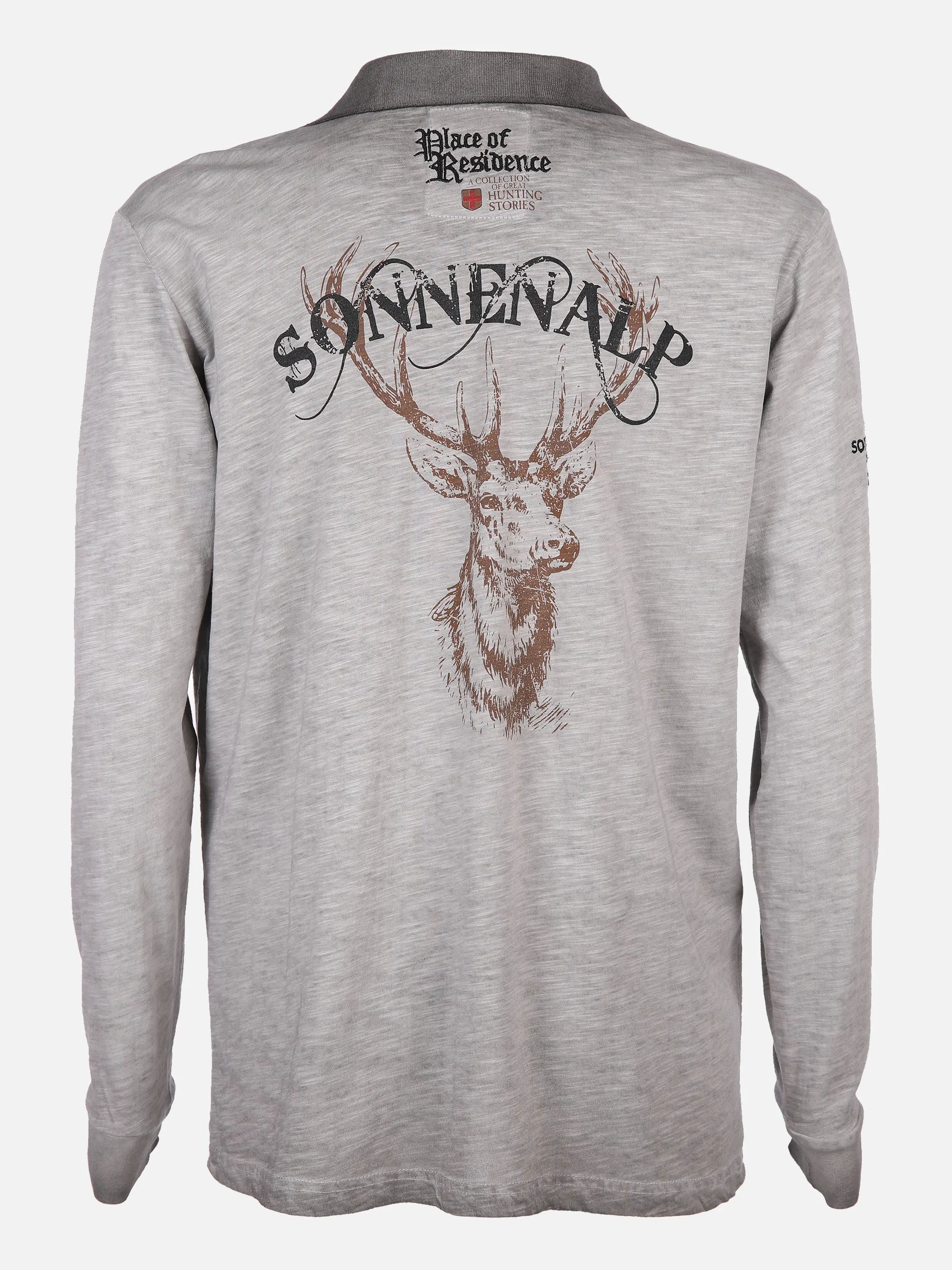 Sonnenalp He. Poloshirt 1/1 Arm Tracht Grau 825441 GREY 2