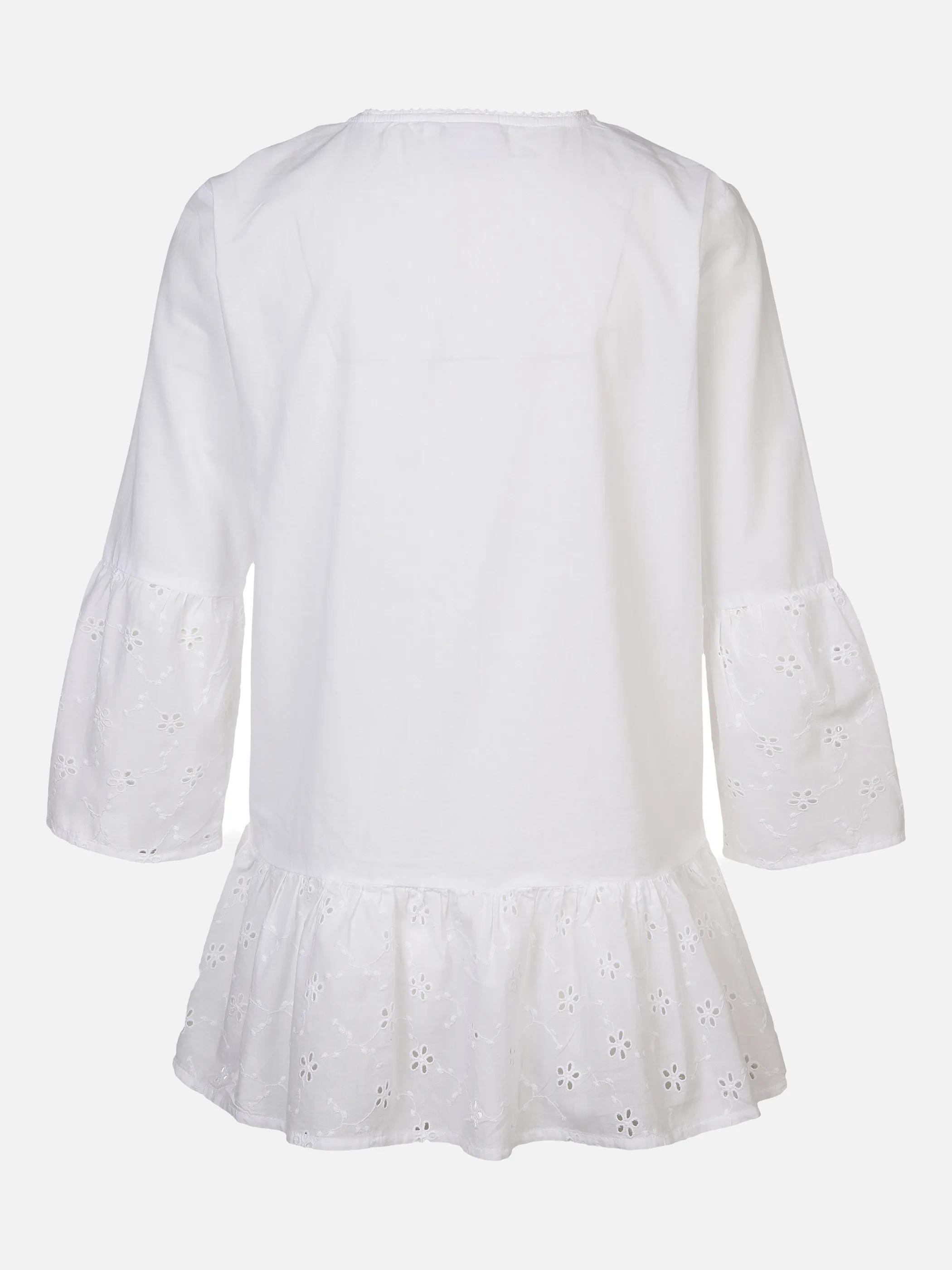 Lisa Tossa Da-Bluse m.Lochstickerei, 3/4 Weiß 877940 WEIß 2 Lisa Tossa Da-Bluse m.Lochstickerei, 3/4 Weiß 877940 WEIß 2