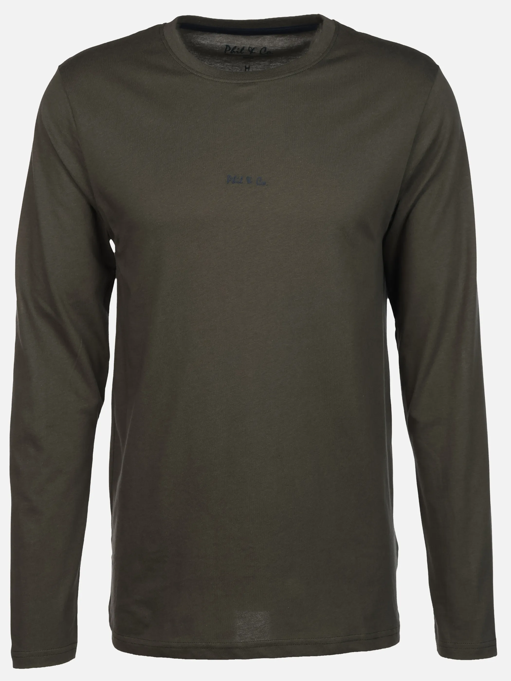 Phil+Co He. Schlafshirt RH Grün 930539 KHAKI 1