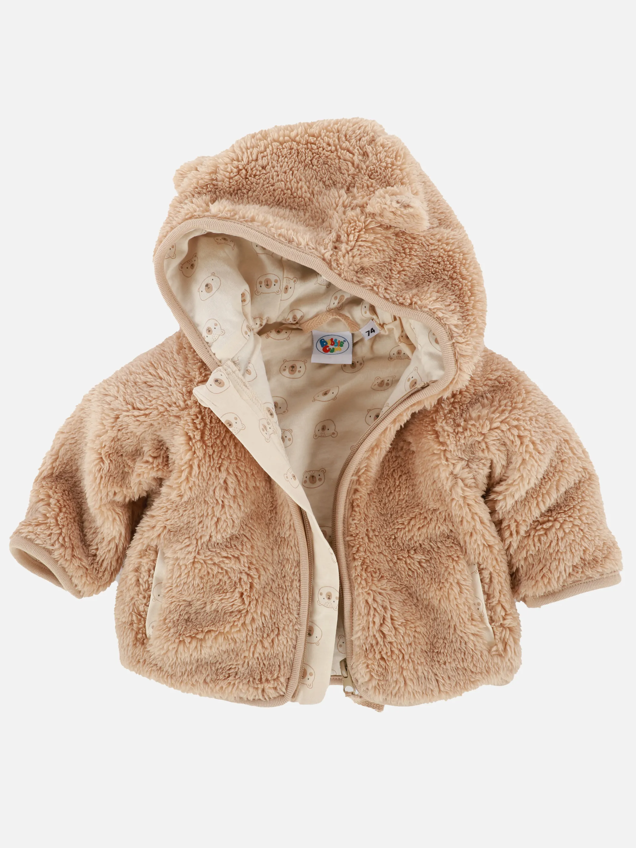 Bubble Gum BU Teddy Jacke mit Ohrenaplikation in beige Beige 899729 BEIGE 3 Bubble Gum BU Teddy Jacke mit Ohrenaplikation in beige Beige 899729 BEIGE 3