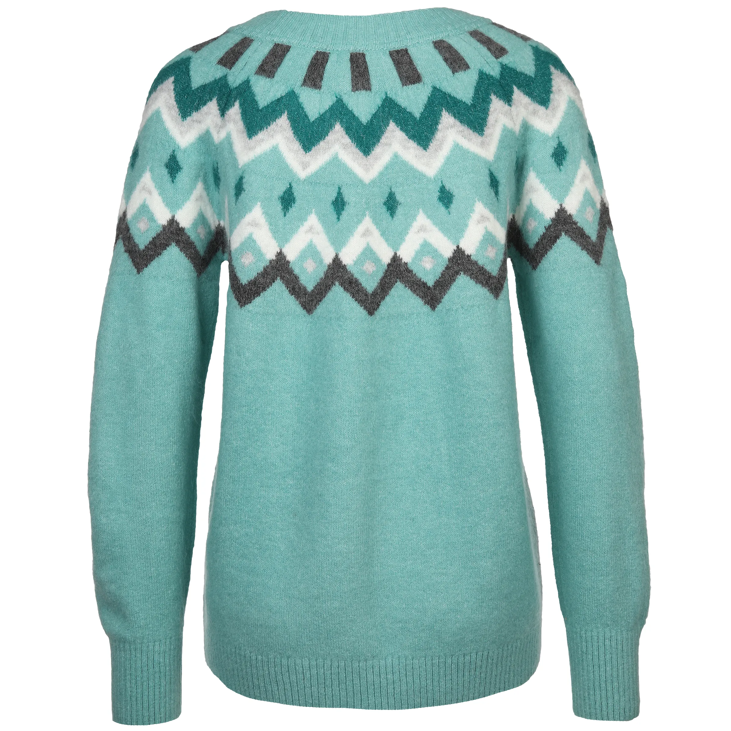 Lisa Tossa Da-Pullover m. Norwegerstrick Türkis 881795 PETROL GEM 2