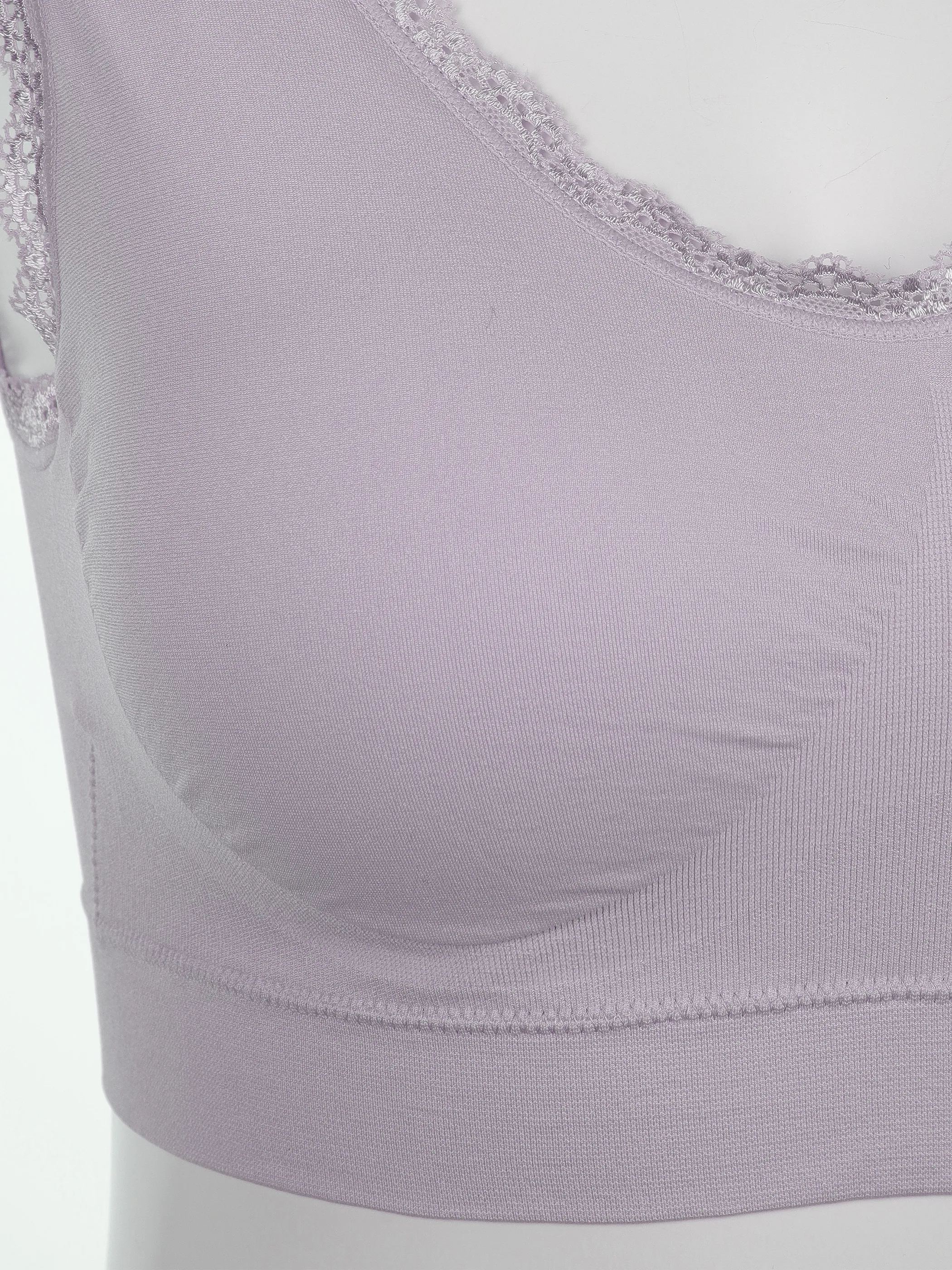 Sure Da. Bustier Seamless mit Spitze Grau 905034 GRAU 3