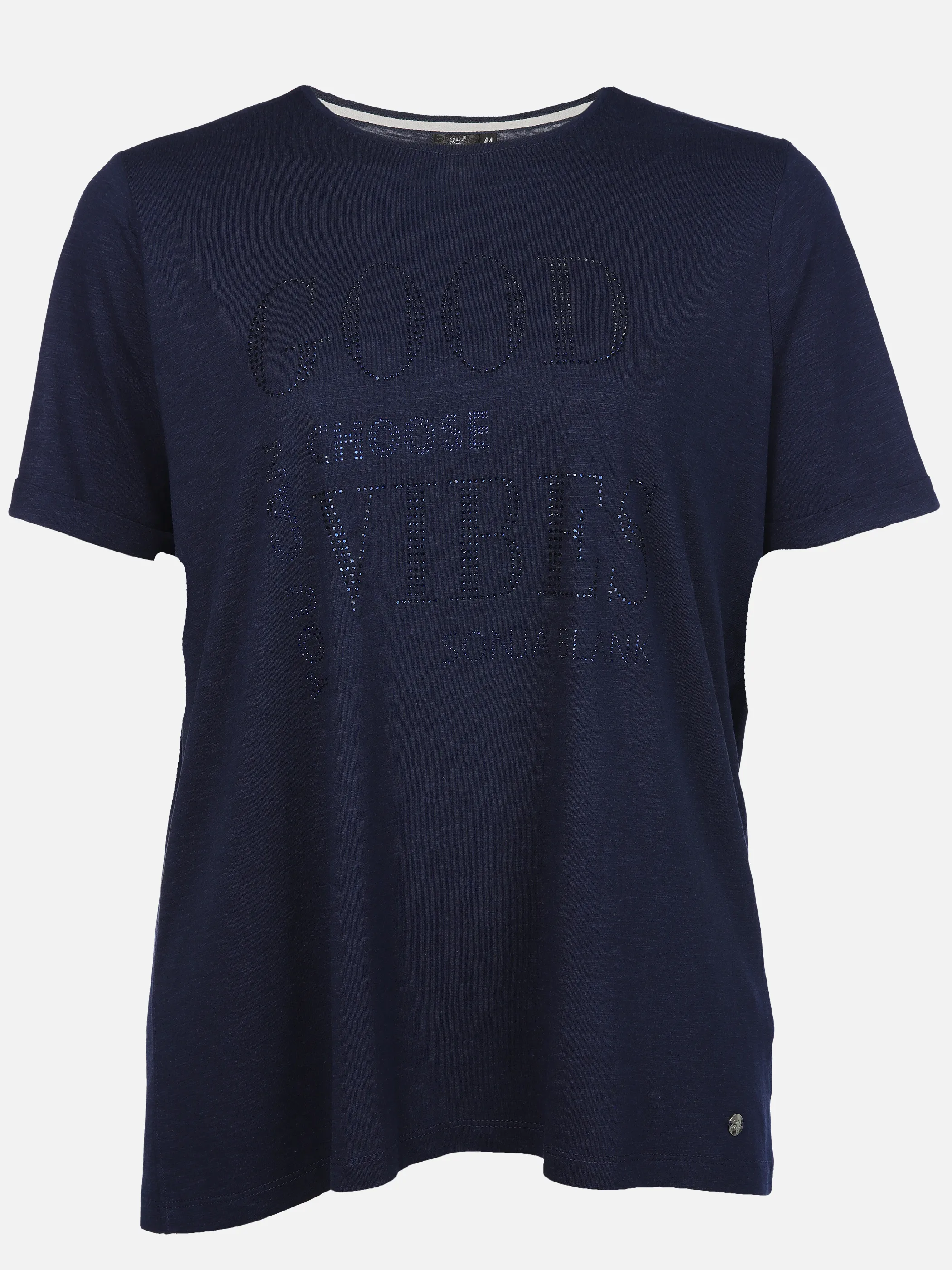 Sonja Blank Da-gr.Gr. T-Shirt m. Print Marine 908102 BLACK IRIS 1