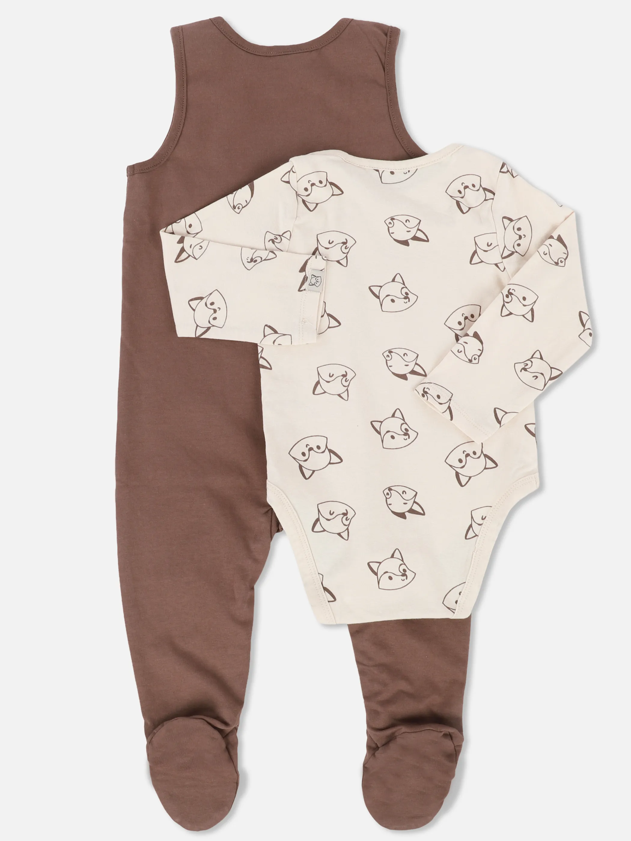 Bubble Gum BJ 2pcs Set Romper mit Fuchs FP und Shirt in braun Braun 932086 BR 3