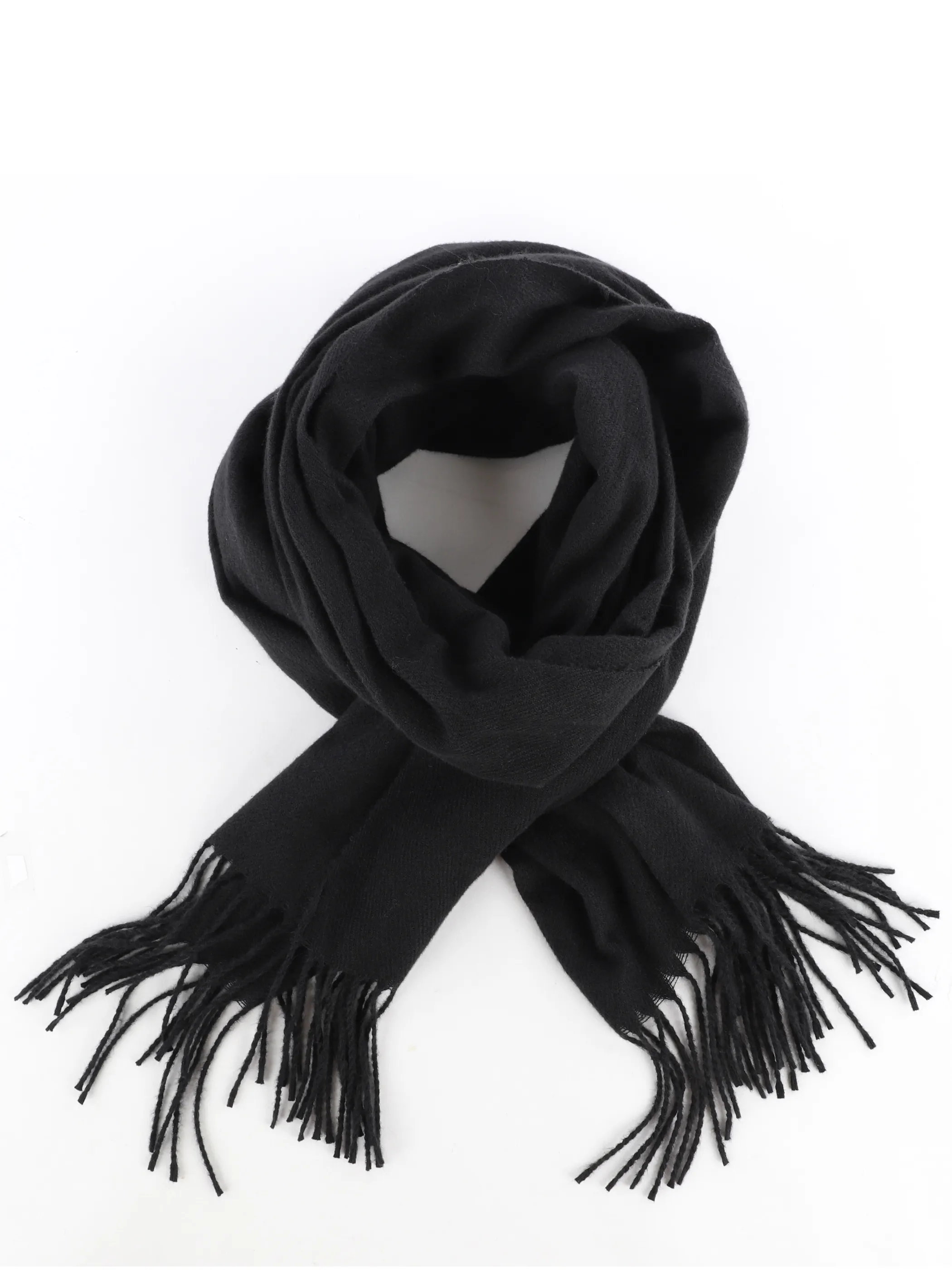 Sure Da-Schal m. Fransen Schwarz 915101 BLACK 2