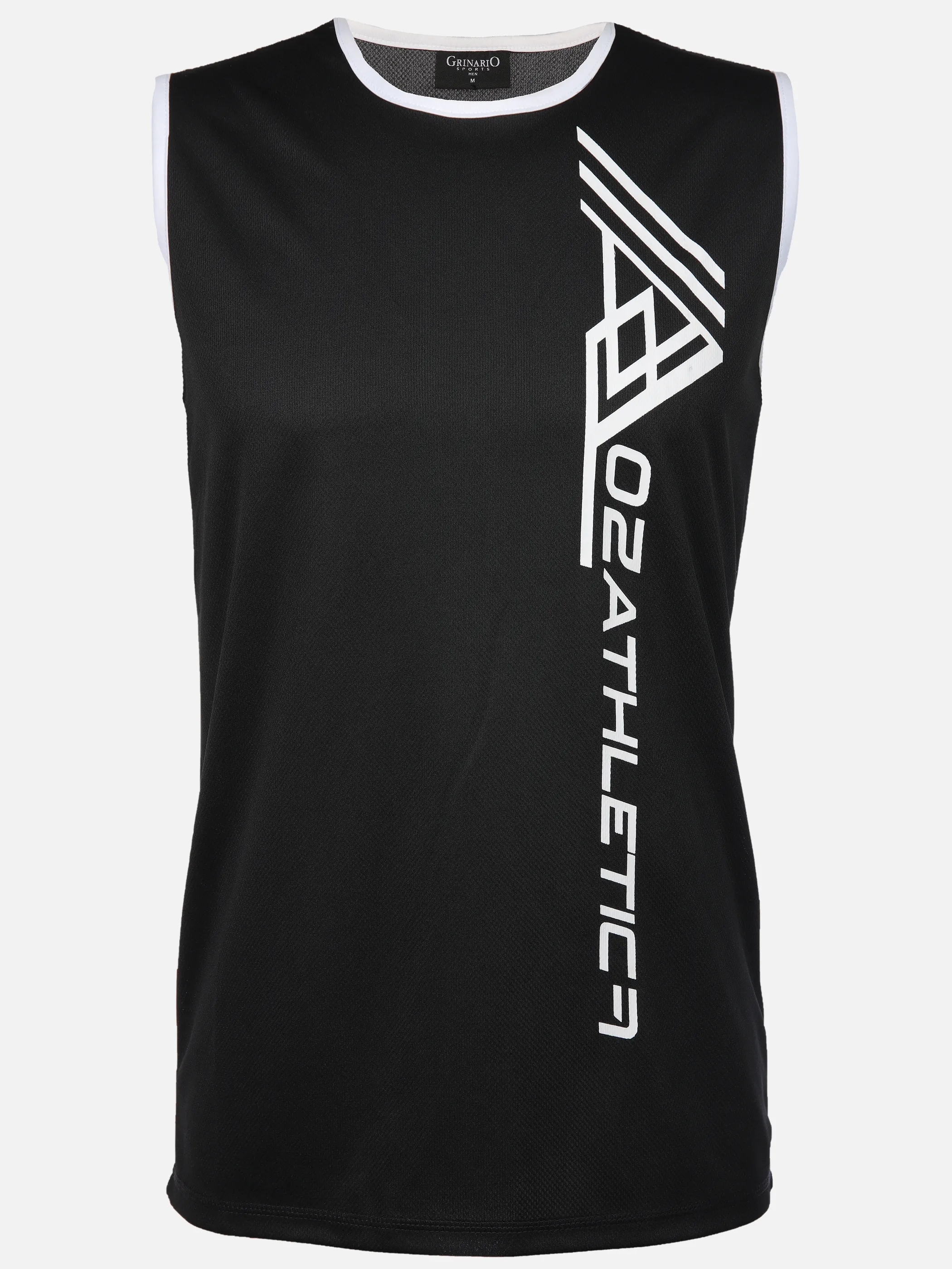 Grinario Sports He-Tanktop Schwarz 908196 BL/WHITE 1 Grinario Sports He-Tanktop Schwarz 908196 BL/WHITE 1