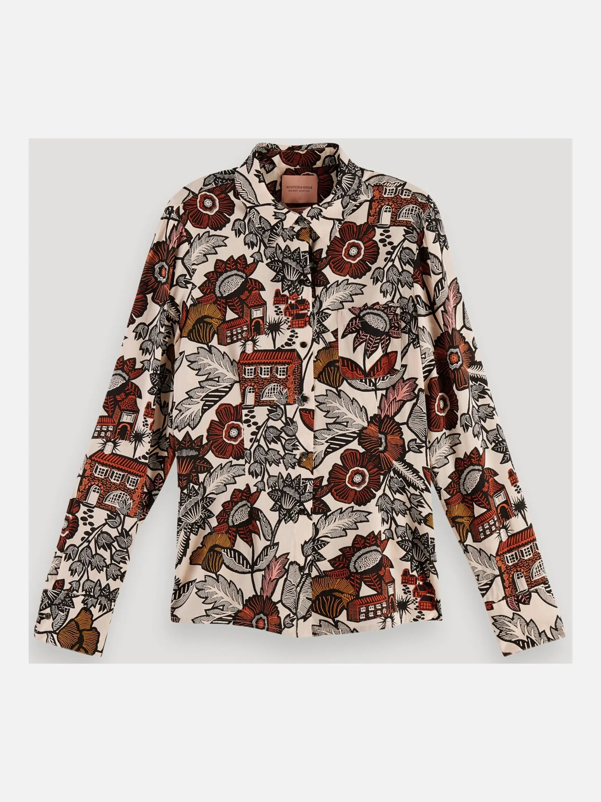 Scotch & Soda 161485 YF-Da-Bluse Braun 849331 0217 1