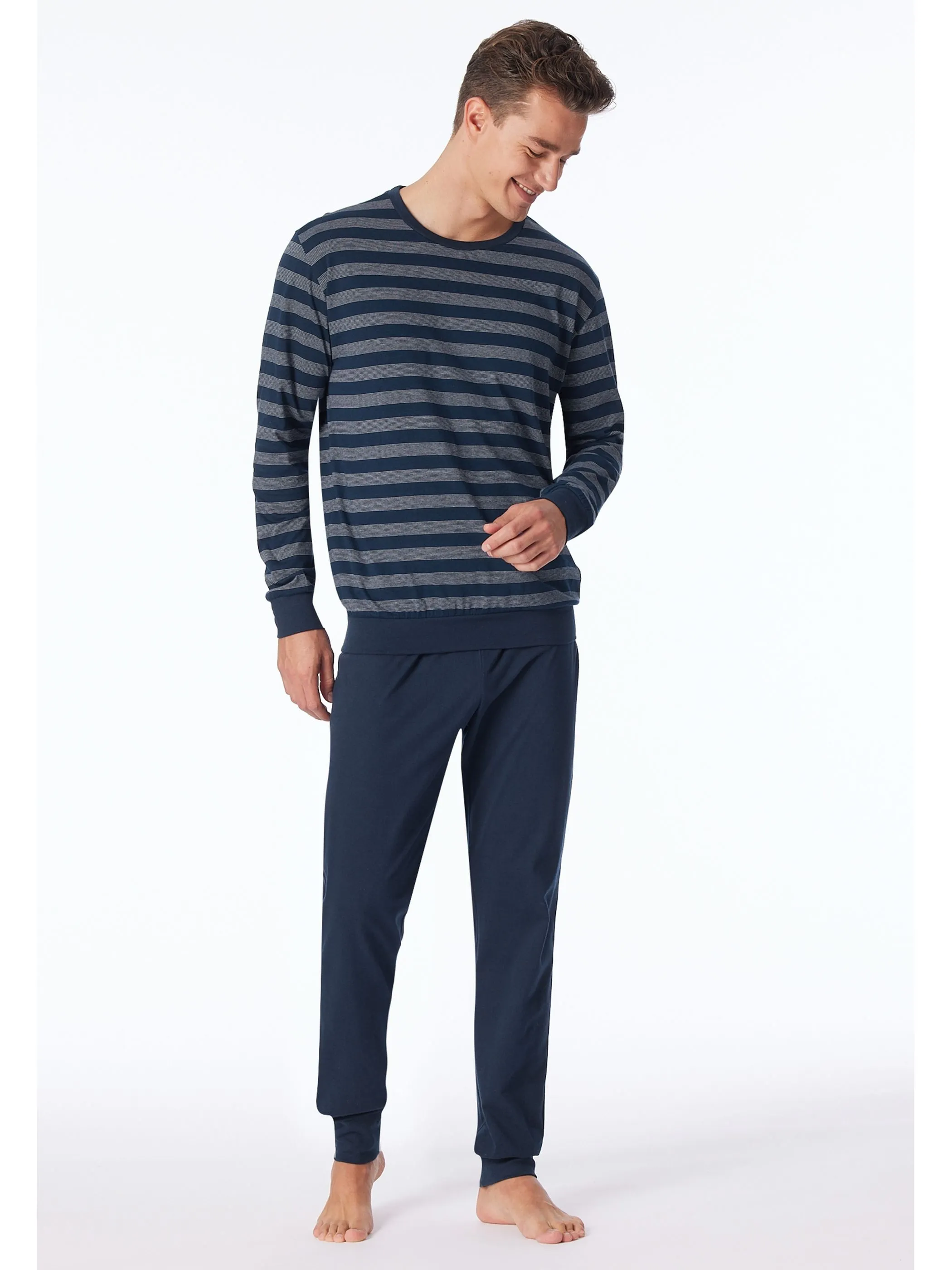 UNCOVER by Schiesser 181534 Schlafanzug lang Blau 913984 804 5