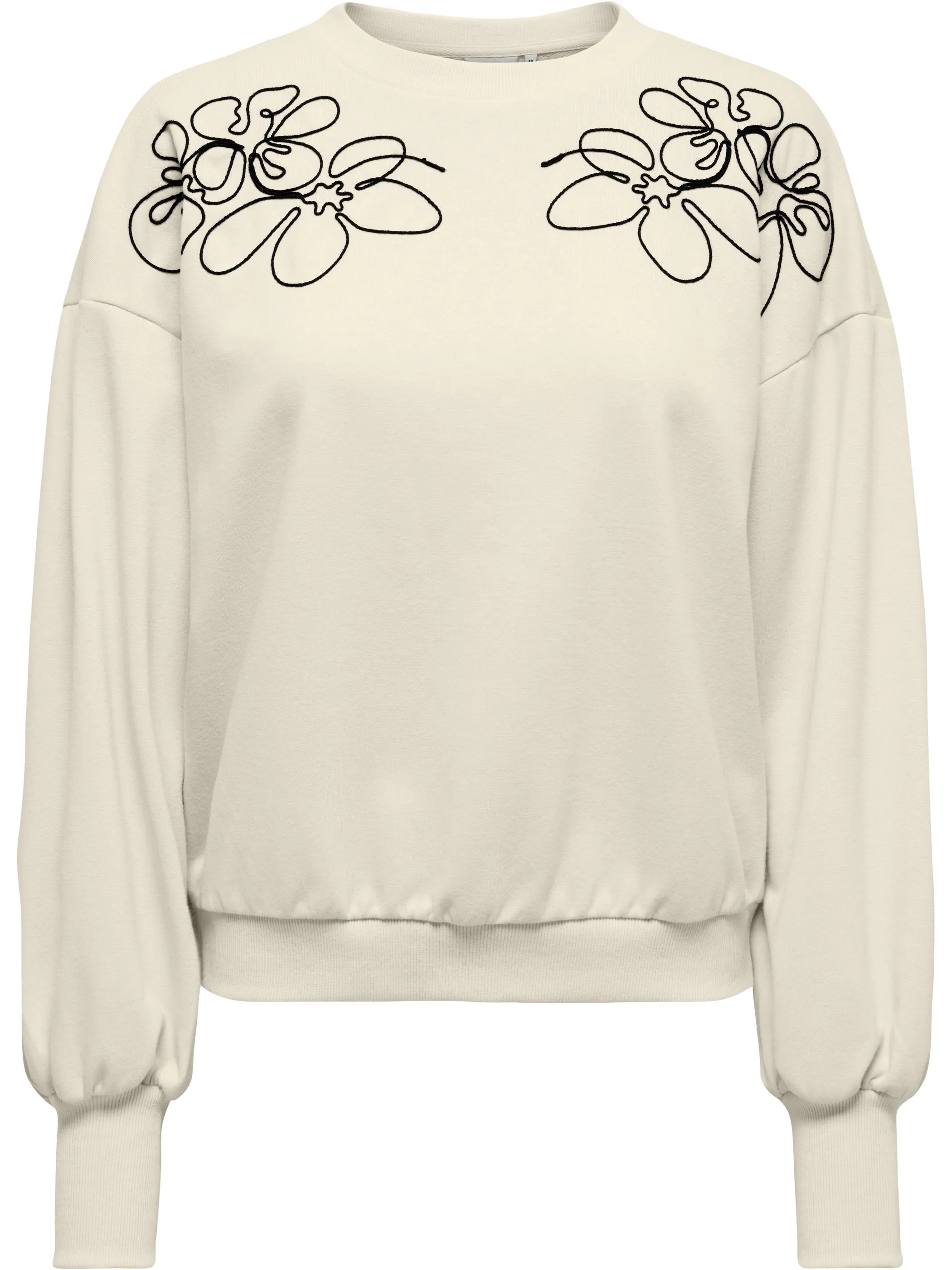 ONLY Onlbrooke L/S O-Neck Flower SWT Noos, Noir, 3XL Femme ONLY Onlbrooke L/S O-Neck Flower SWT Noos, Noir, 3XL Femme