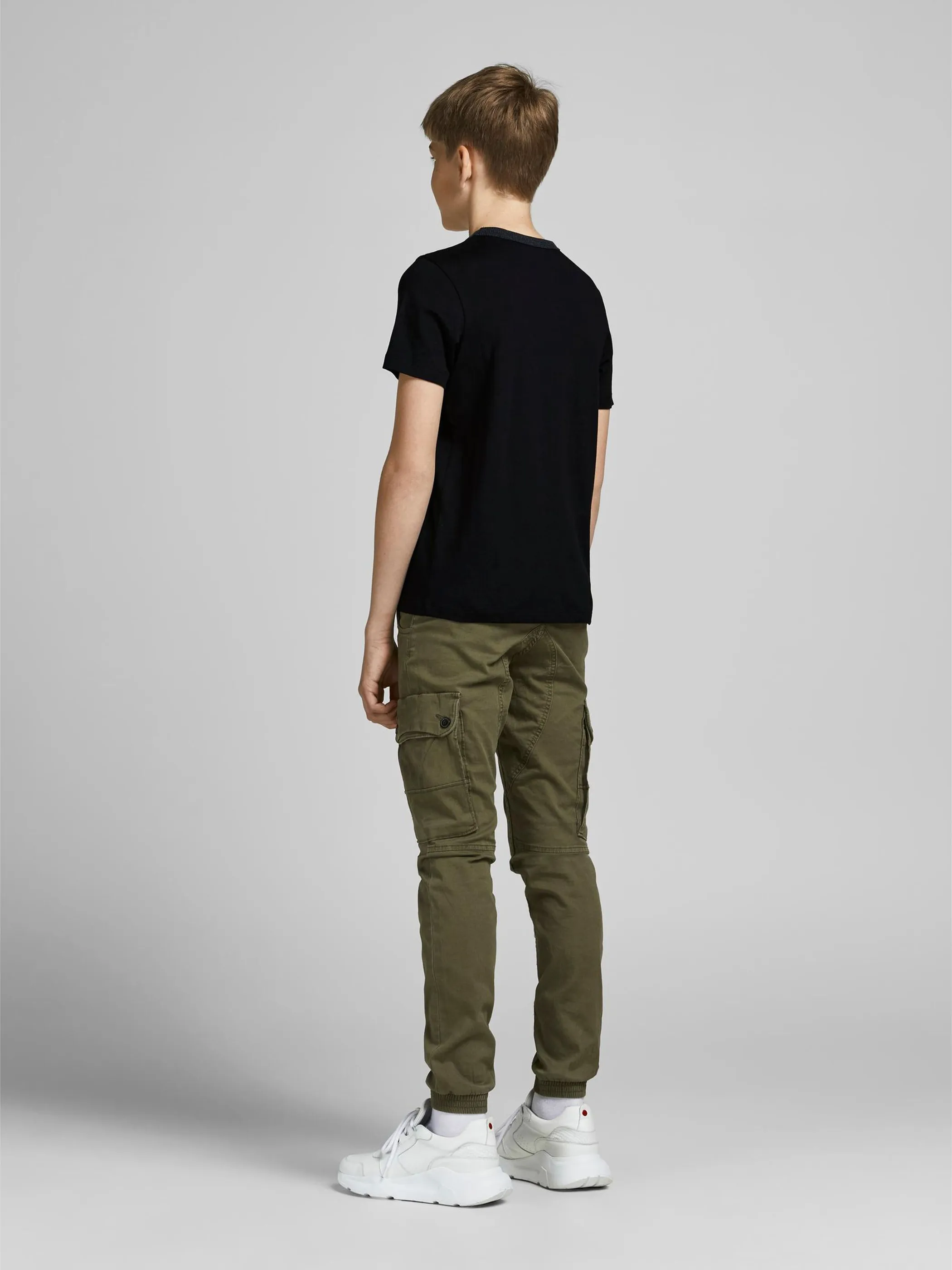 Jack&Jones Junior 12188420 JCOFIKES TEE SS CREW Schwarz 852255 178012 4