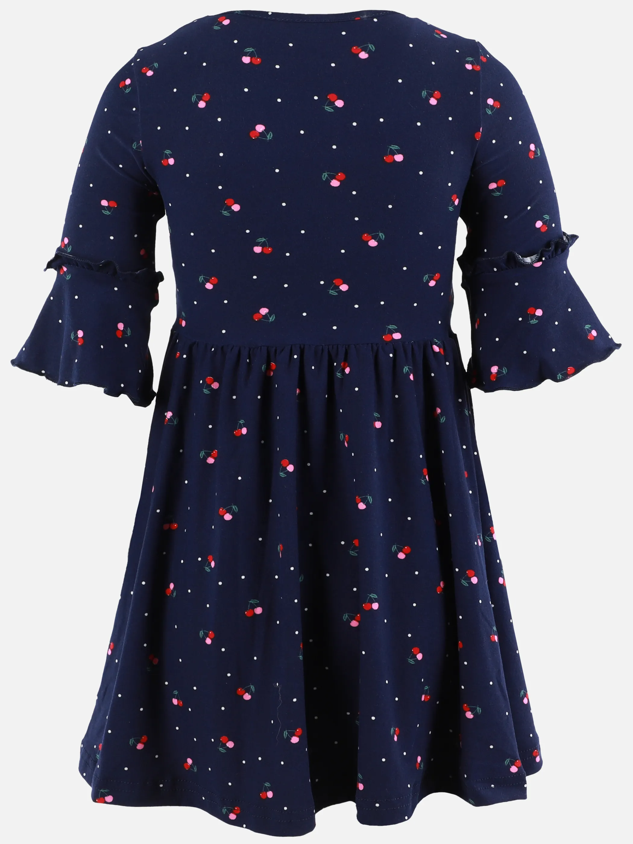 Bubble Gum KM Kleid mit 3/4 Arm in dunkelblau mit Kirsch AOP Marine 906646 NAVY 2