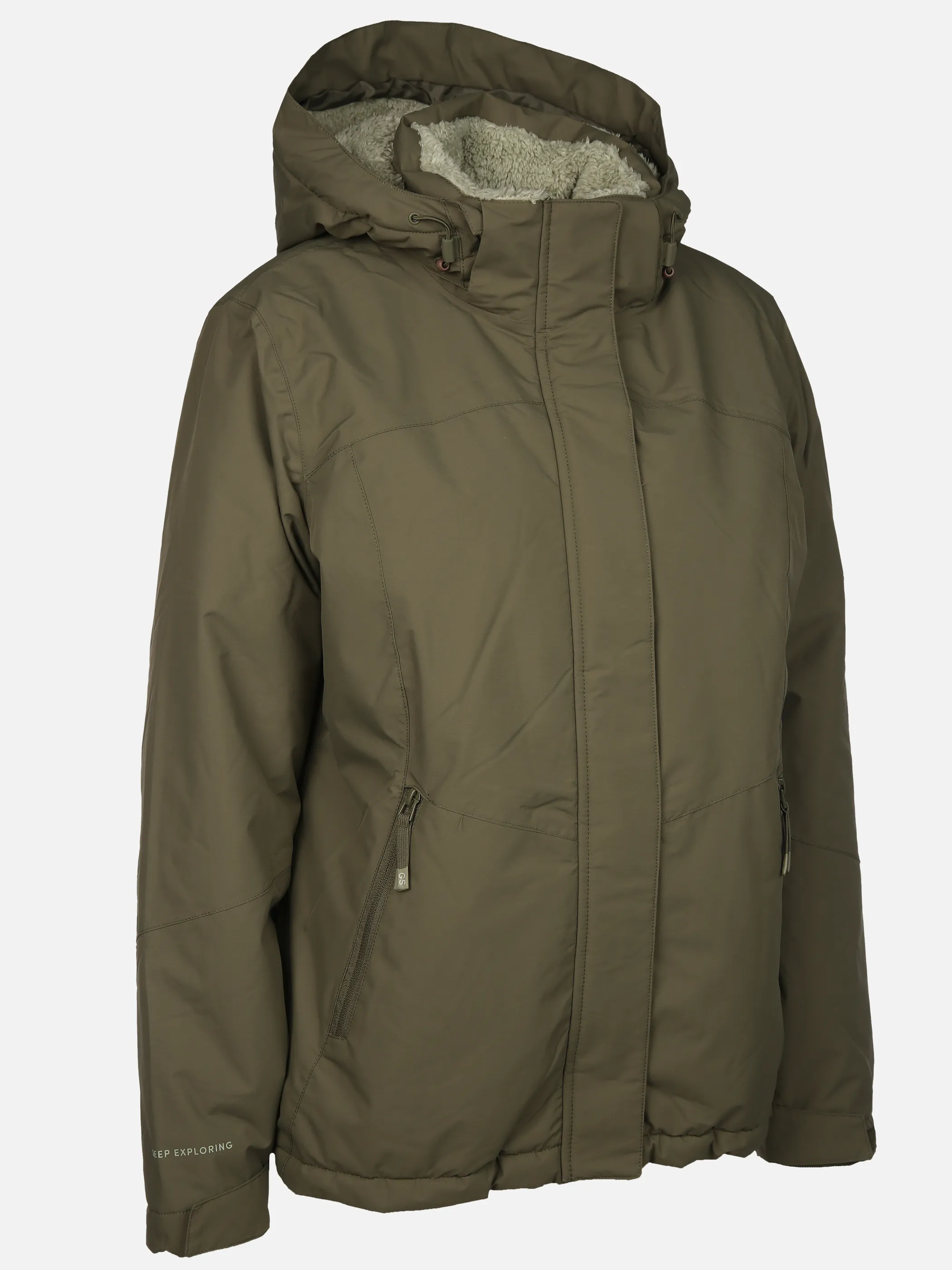 Grinario Sports Da-Jacke m. abnehmbarer Kapuze Oliv 913031 GREEN 3