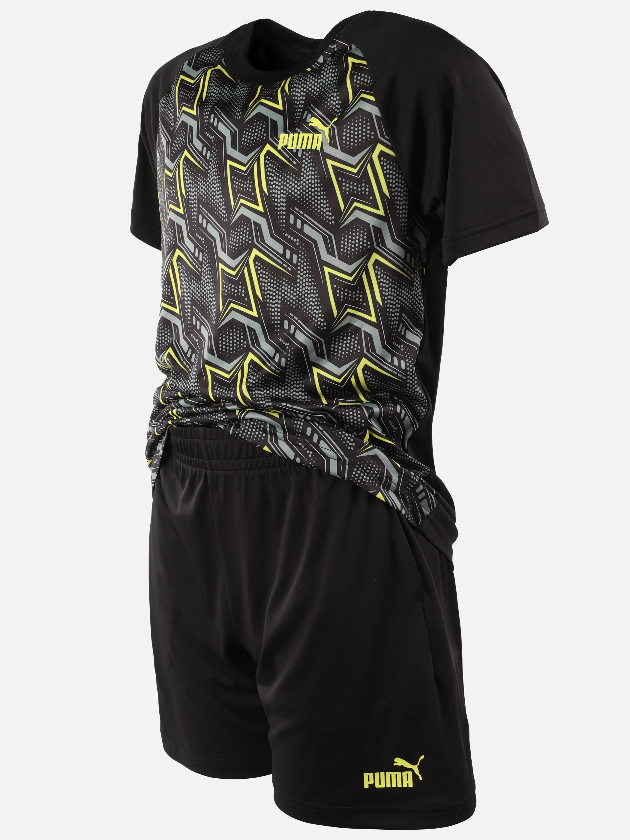 Puma 686301 TB-Set kurz ESS Poly AOP Tee Schwarz 904562 0001 5